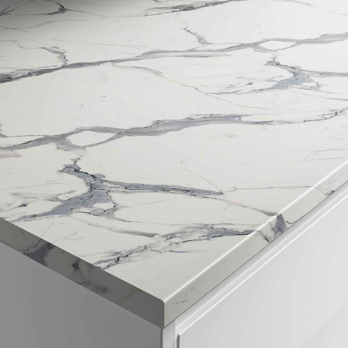 Image of Wickes Marble Veneto Laminate Bathroom Worktop - 2m x 337mm x 28mm