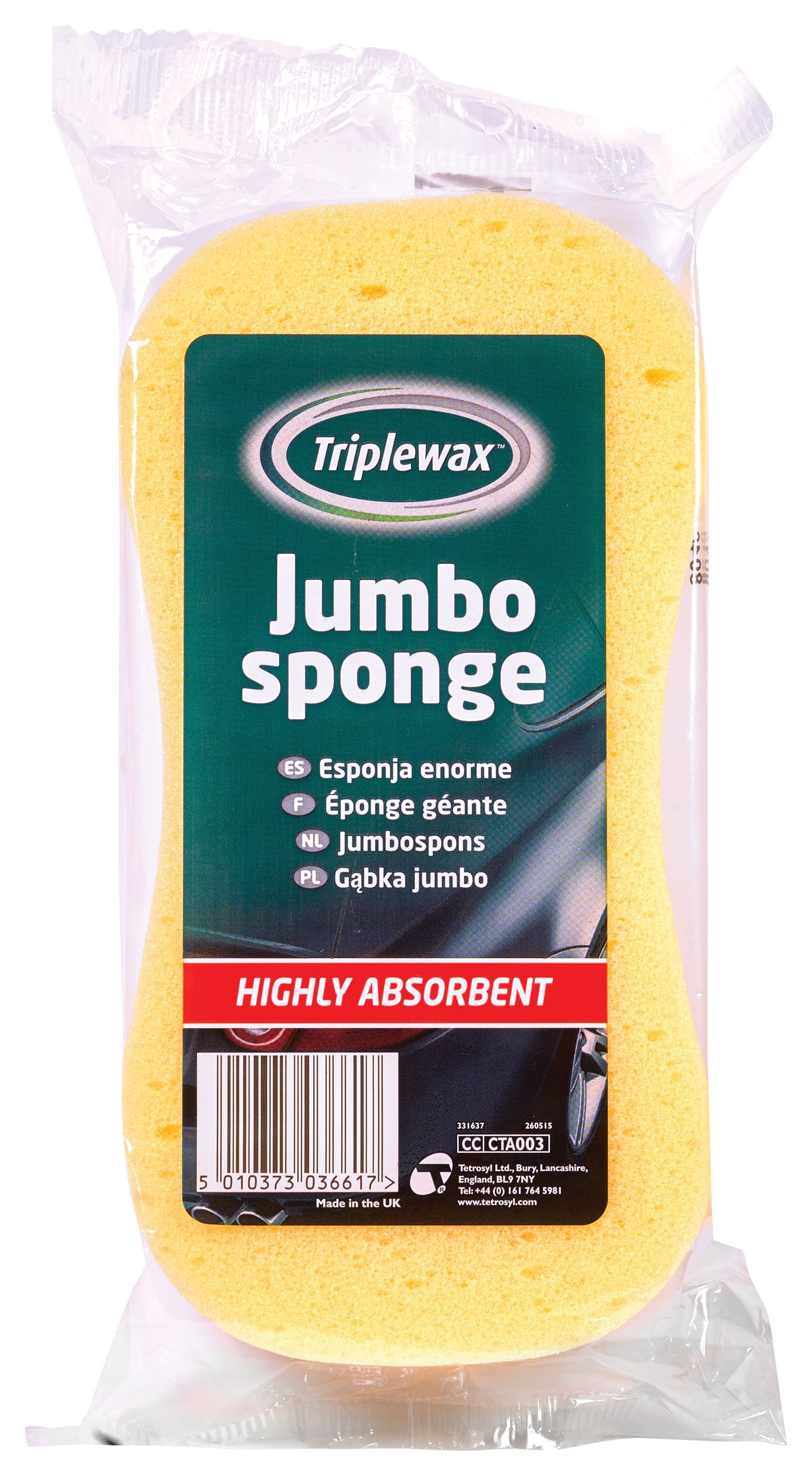 Image of Triplewax Highly Absorbent Jumbo Sponge