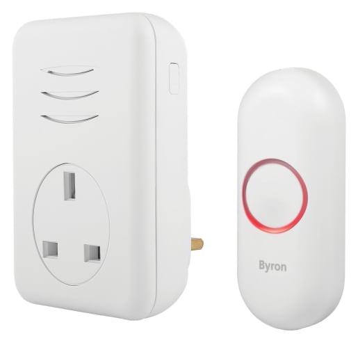 Byron Wireless Plug Through Doorbell Set DBY-22313UK 