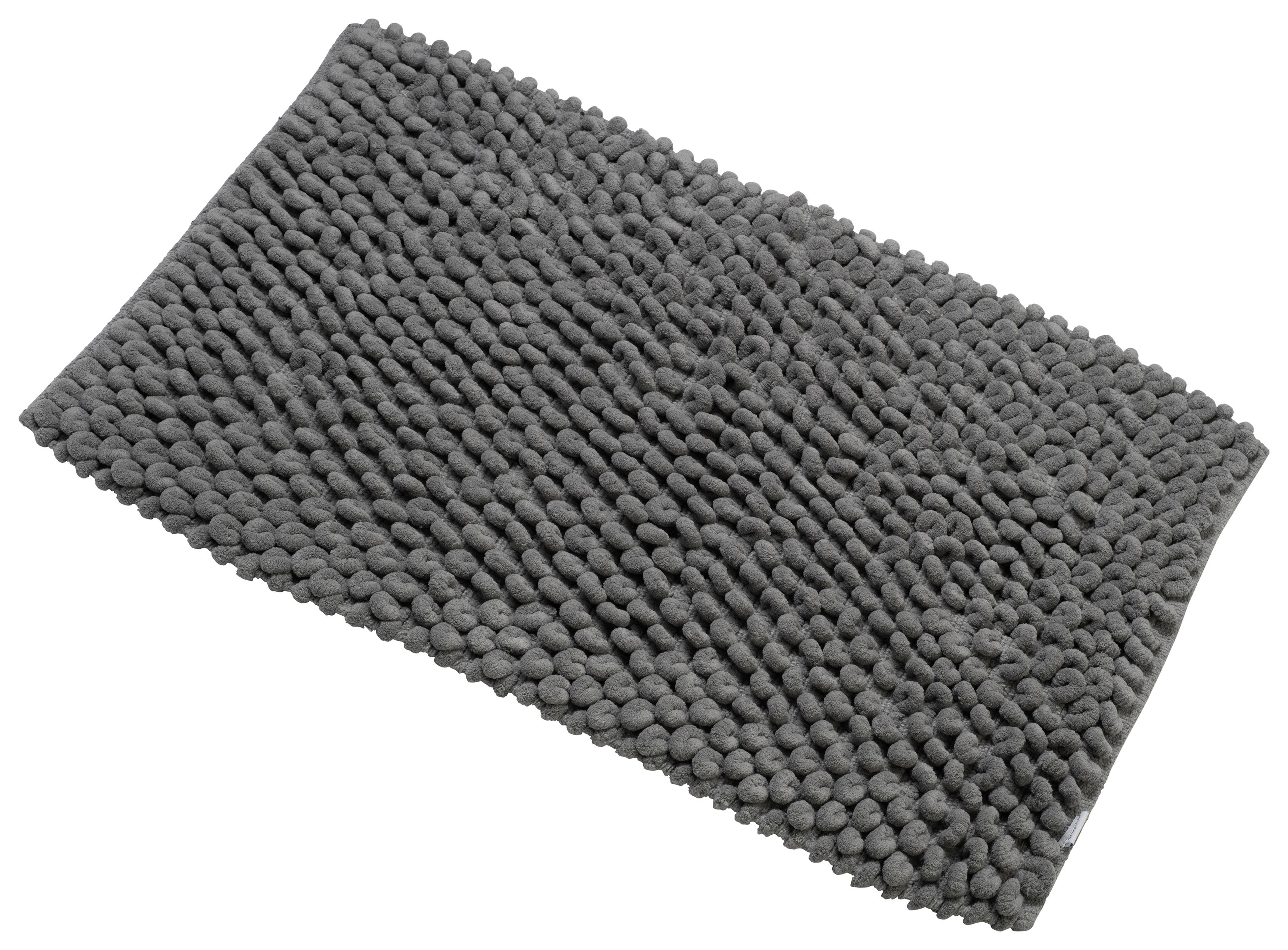 Image of Croydex Grey Cushioned Bathroom Mat - 800 x 500mm