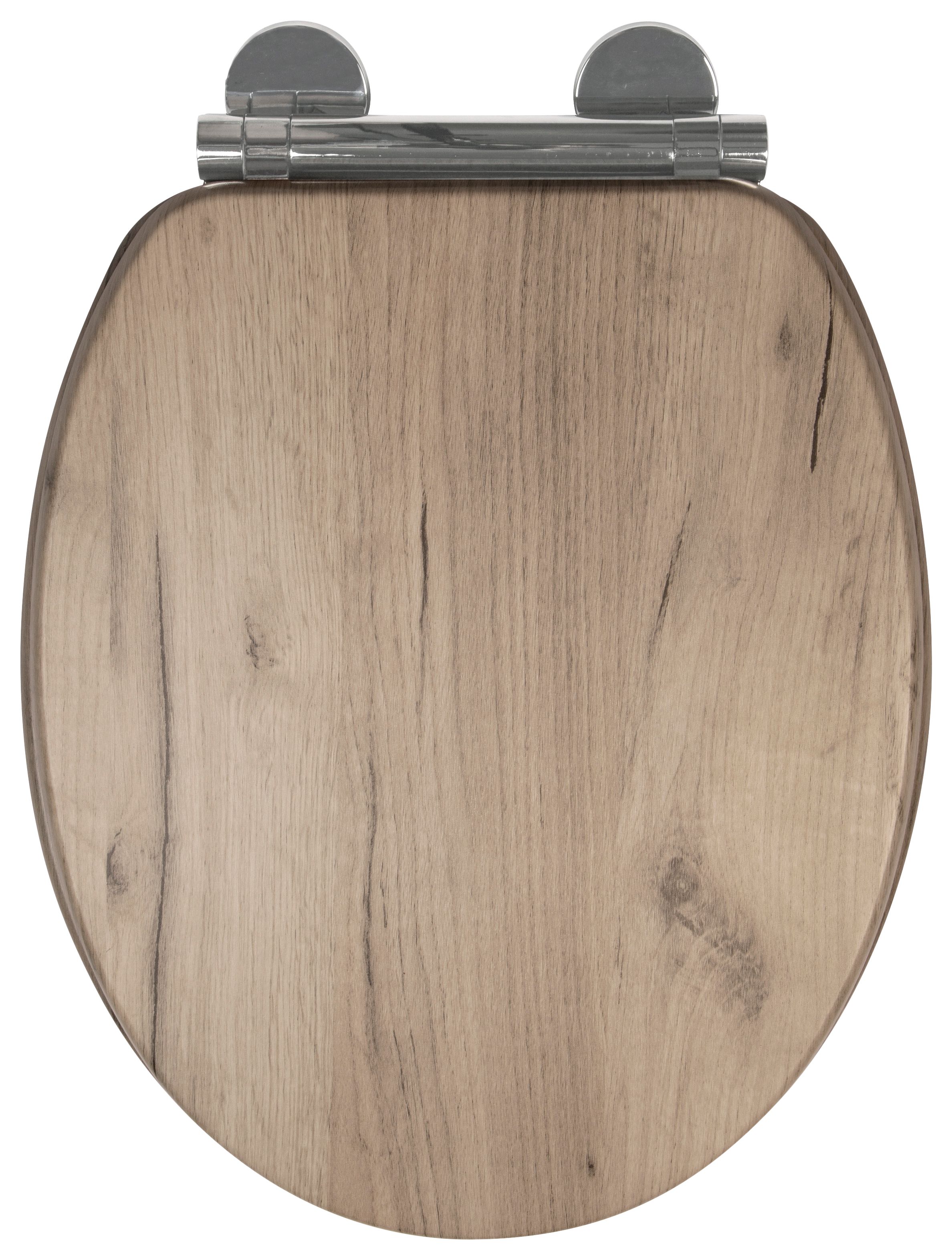 Image of Croydex Corella Flexi-Fix™ Wooden Soft Close Toilet Seat - Grey Oak