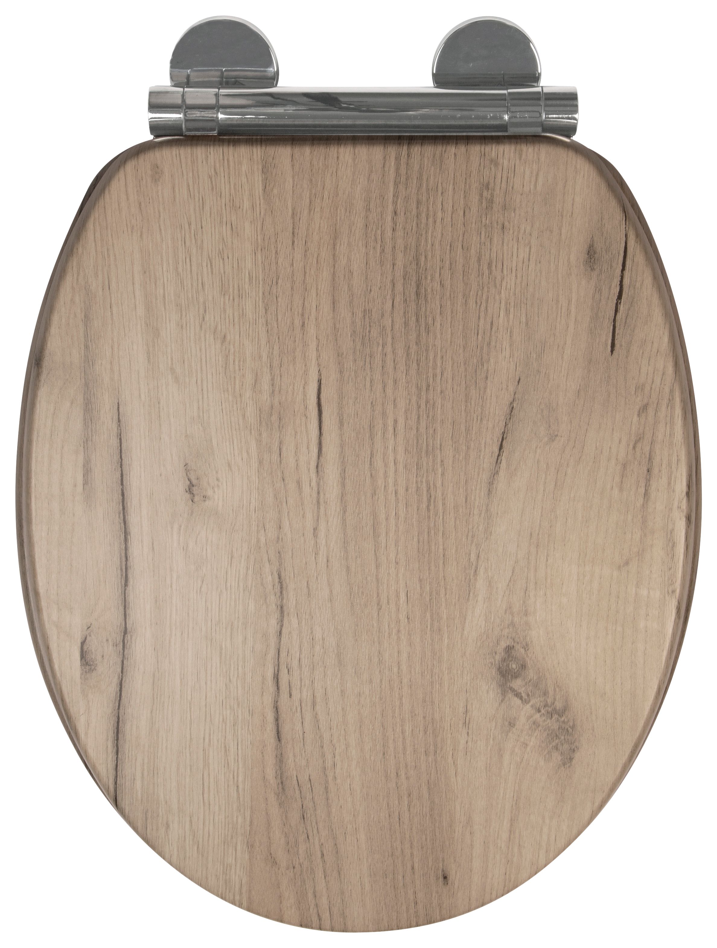 Croydex Corella Flexi-Fix Wooden Soft Close Toilet Seat - Grey Oak