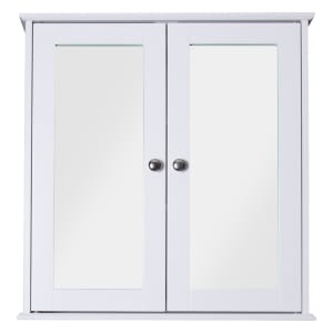 Croydex Ashby Wooden Double Door Bathroom Cabinet - 580 x 560mm