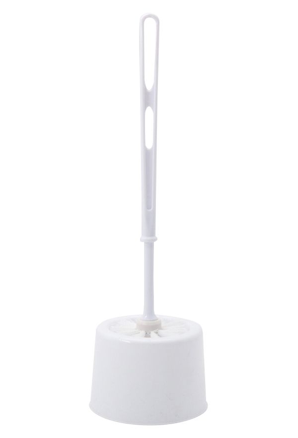 Croydex Plastic Toilet Brush & Holder - White