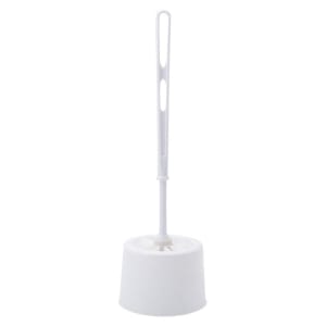 Croydex Plastic Toilet Brush & Holder - White