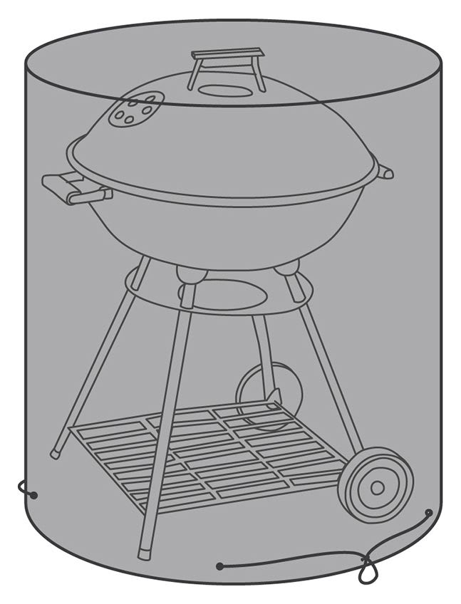 Charles Bentley Medium Kettle BBQ Waterproof Cover Black Wickes.co.uk