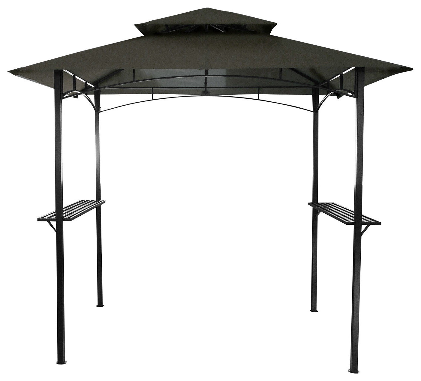 Charles Bentley 2.44 x 1.52m Steel Gazebo Grey