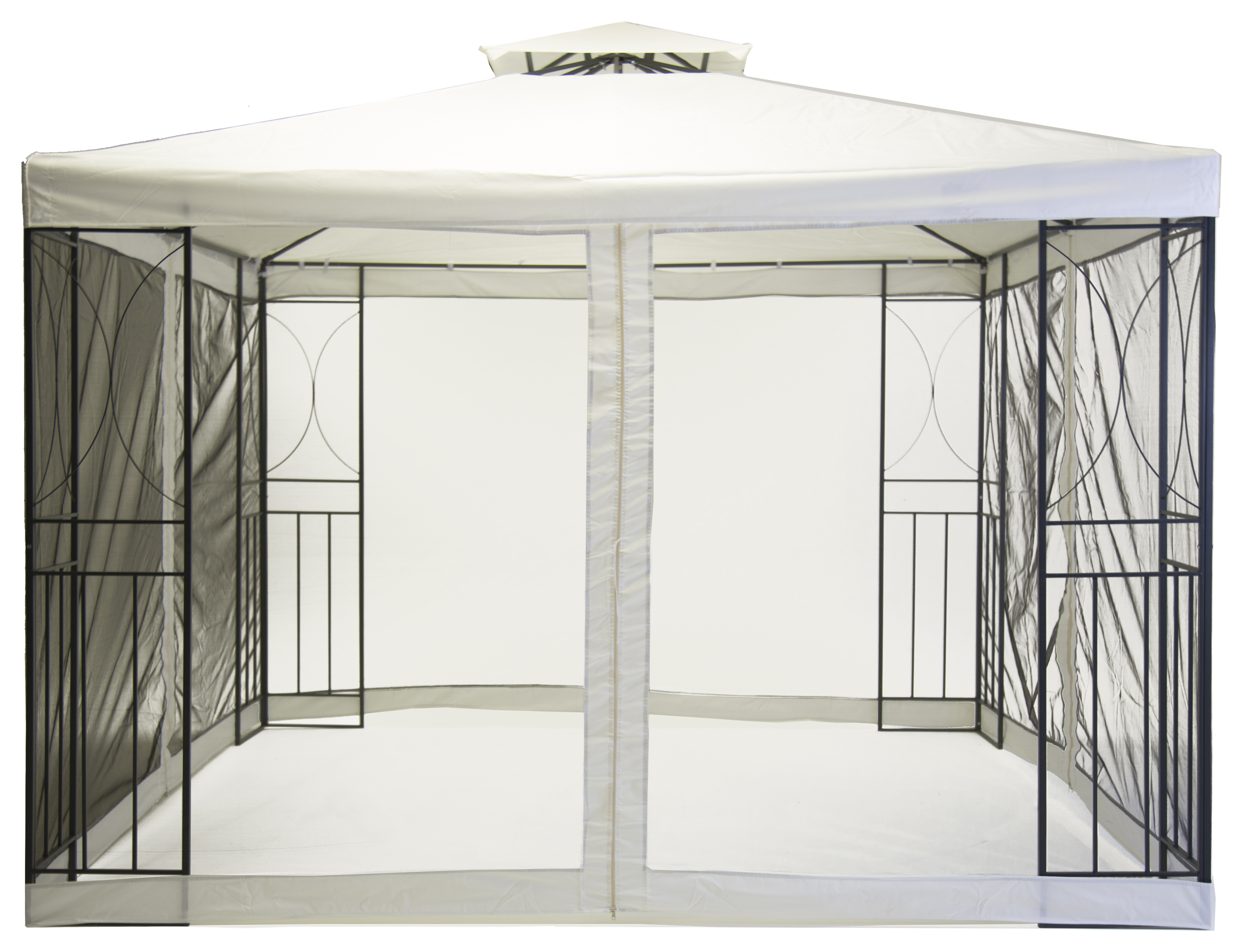 Image of Charles Bentley 3 x 3M Steel Art Gazebo With Fly Screen