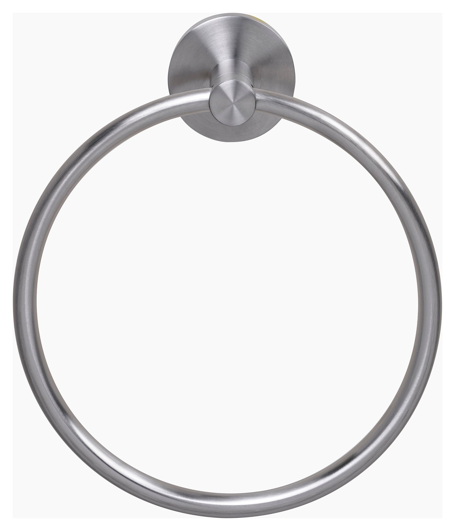 Image of Croydex Somerton Bathroom Towel Ring - Brushed Steel