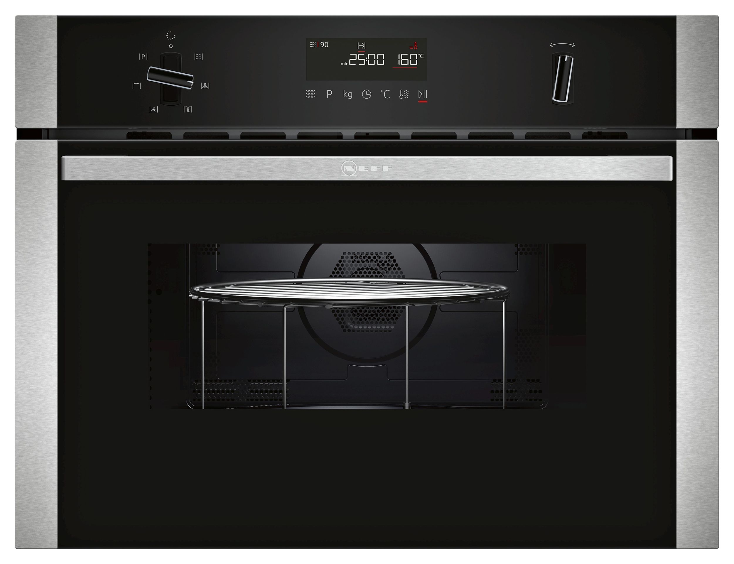 Image of NEFF C1AMG84N0B N50 Built-In Compact Microwave with Hotair - Stainless Steel