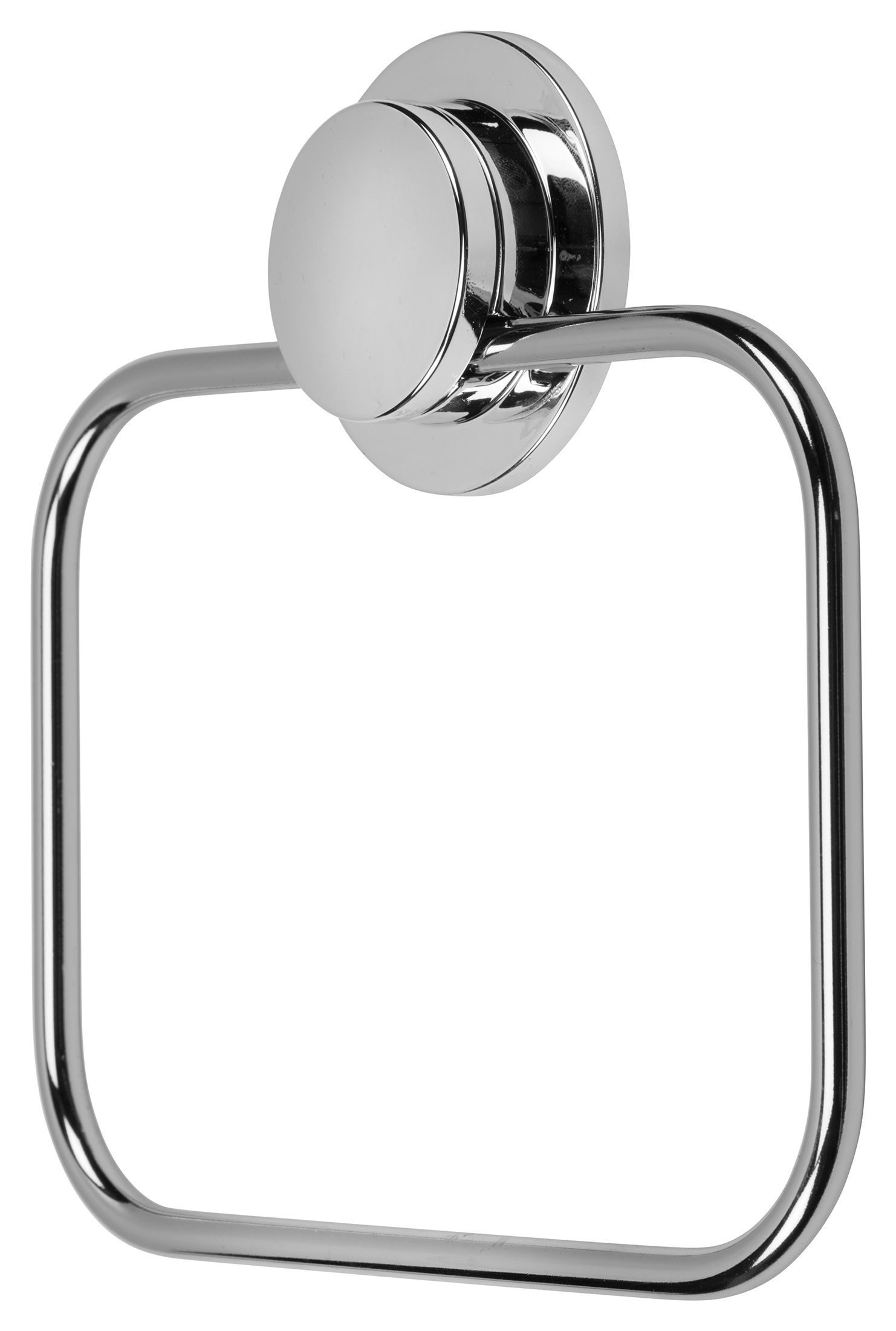 Image of Croydex Stick 'n' Lock™ Bathroom Towel Ring - Chrome