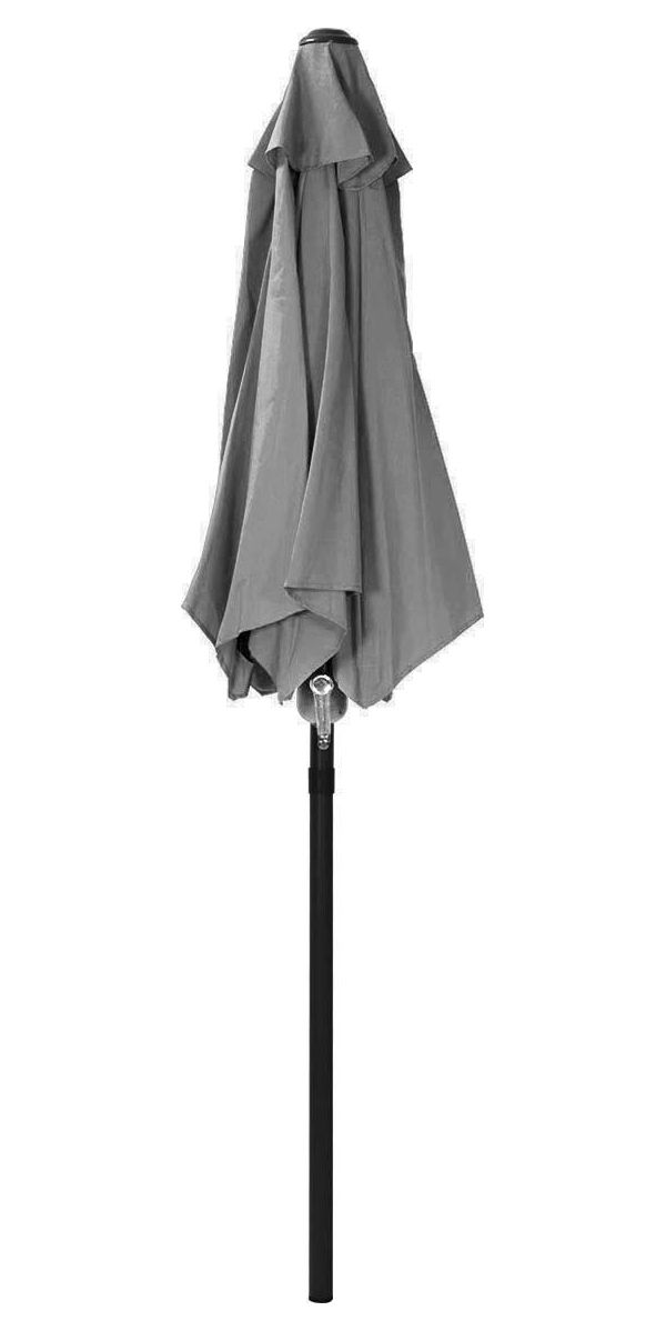 Charles Bentley 2m Garden Parasol with Crank - Grey