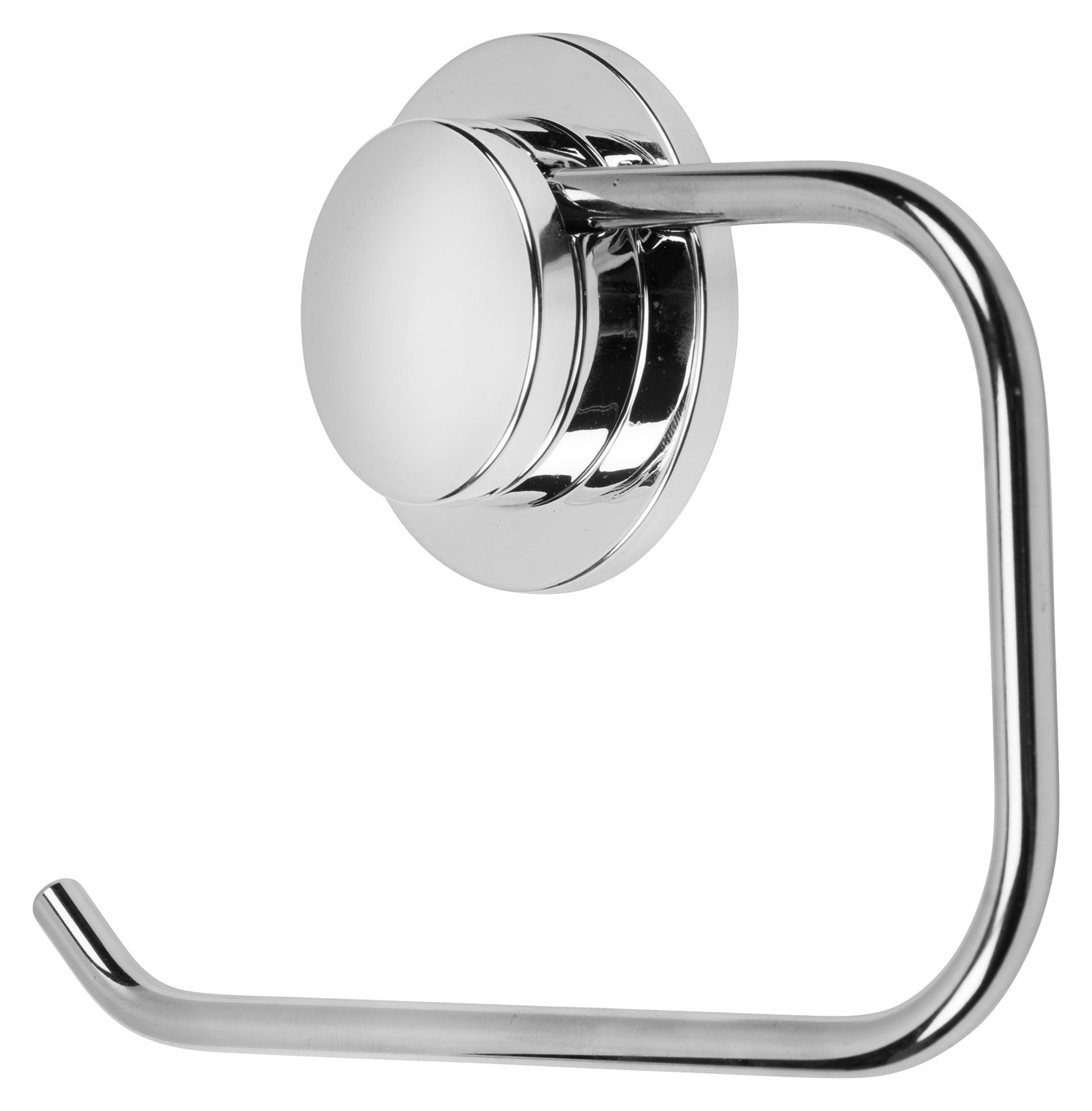 Image of Croydex Stick 'n' Lock™ Toilet Roll Holder - Chrome