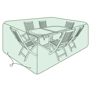Image of Charles Bently Large Rectangle Tarpaulin Garden Furniture Set Cover - Green