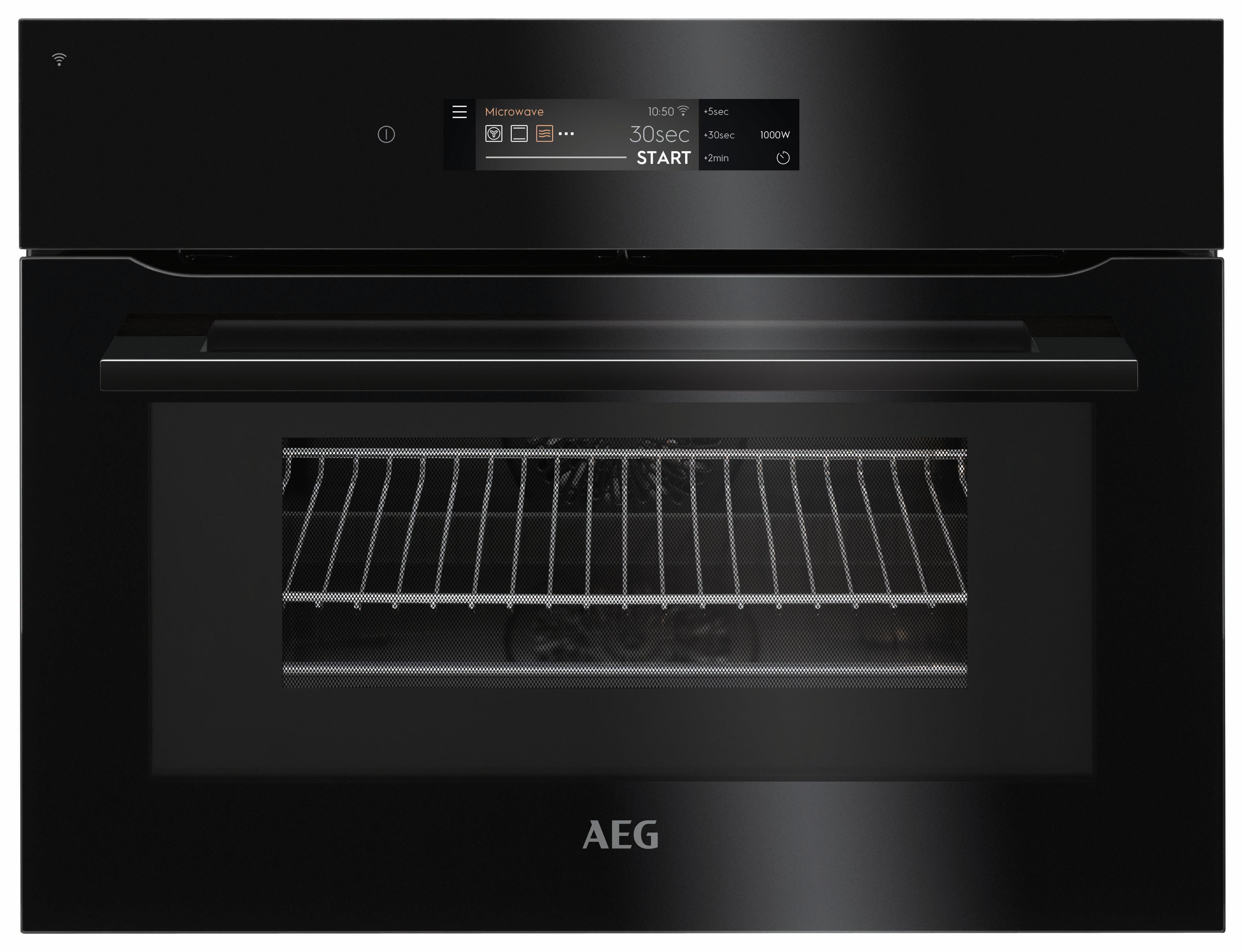 Image of AEG KMK768080B Connected Combi Microwave Oven - Black