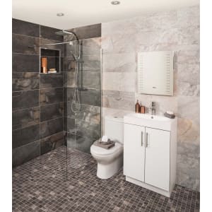 Wickes Colorado Carbon Grey Mosaic Porcelain Tile - 300 x 300mm - Pack of 6