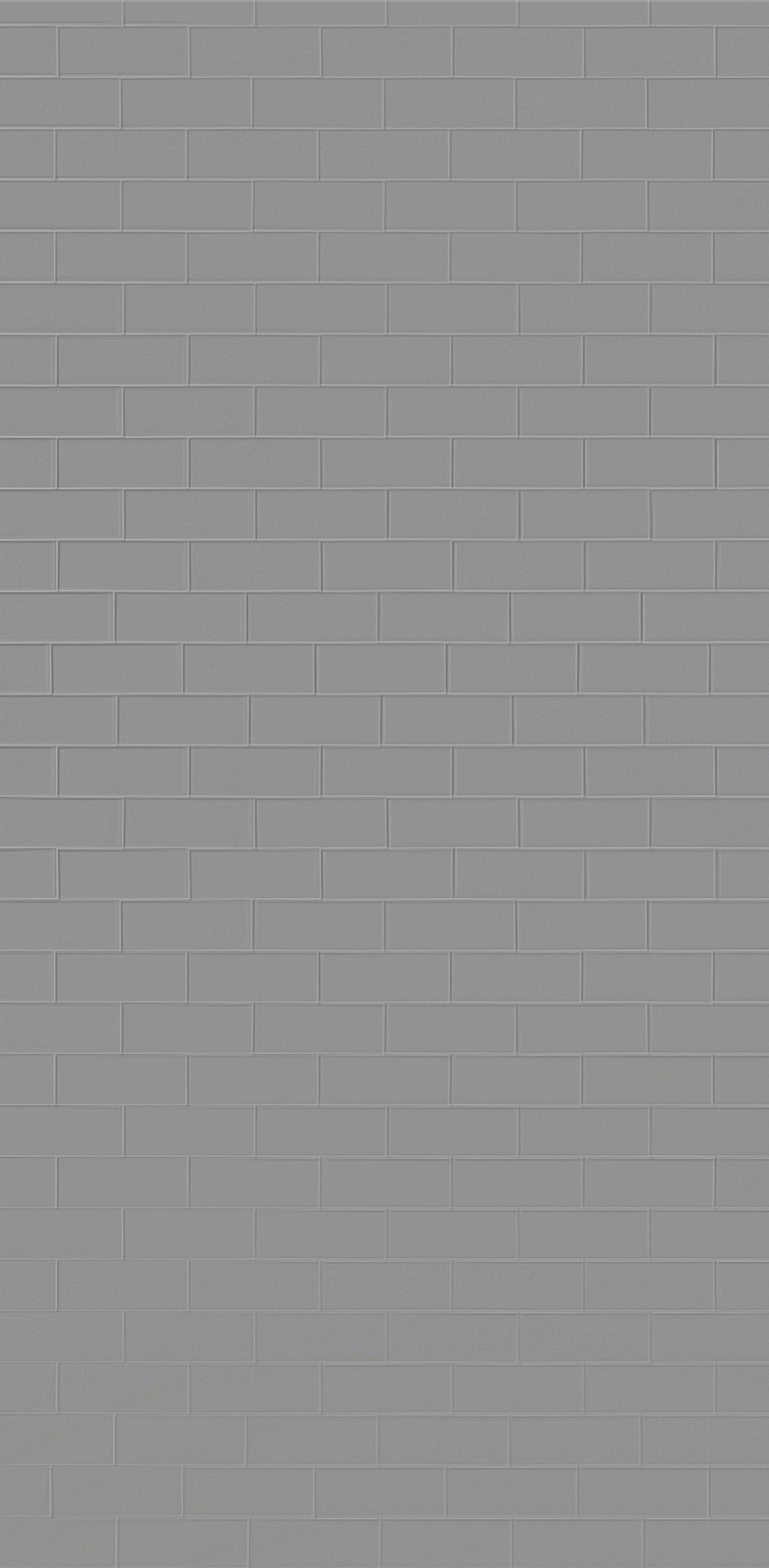 Mermaid Composite Grey Horizontal Tile Single Shower Panel - 1220 x 2440mm