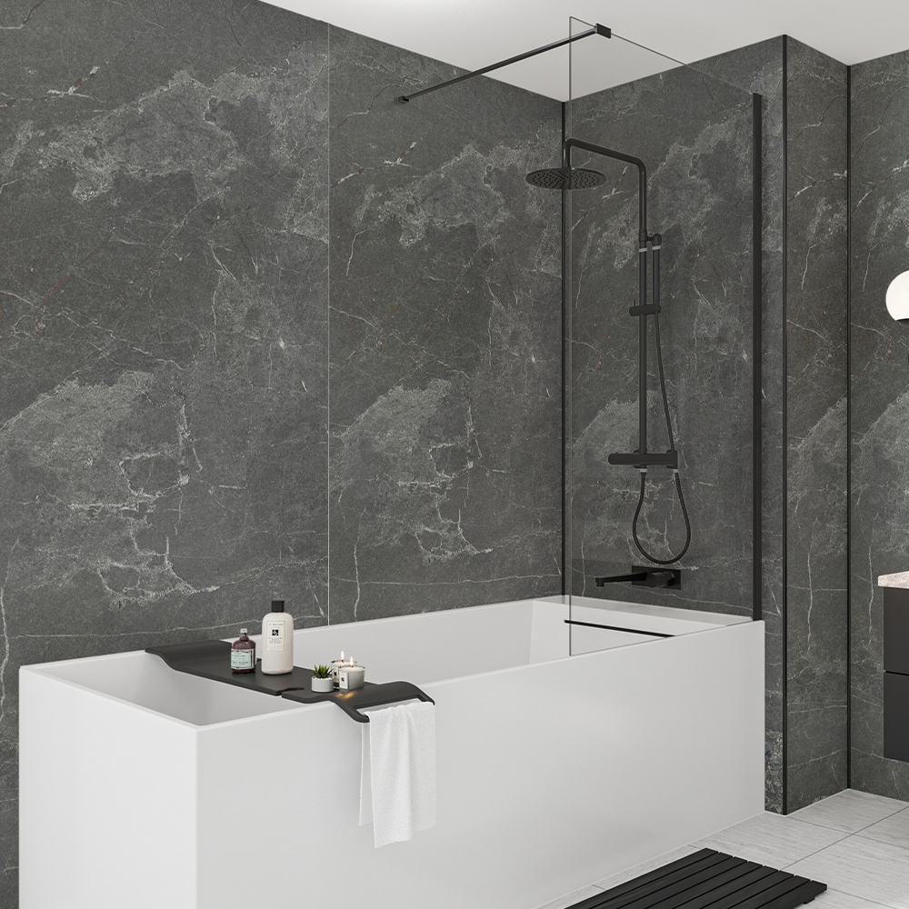 Mermaid Snowdonia Laminate Single Shower Panel - 2400 x 900mm