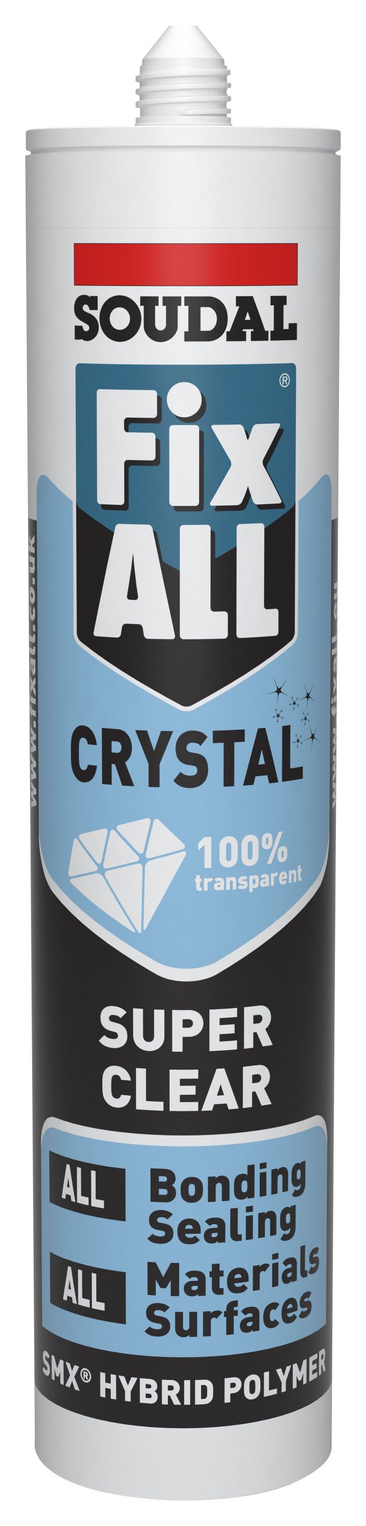 Image of Soudal Fix ALL Crystal Hybrid Sealant & Adhesive - 290ml