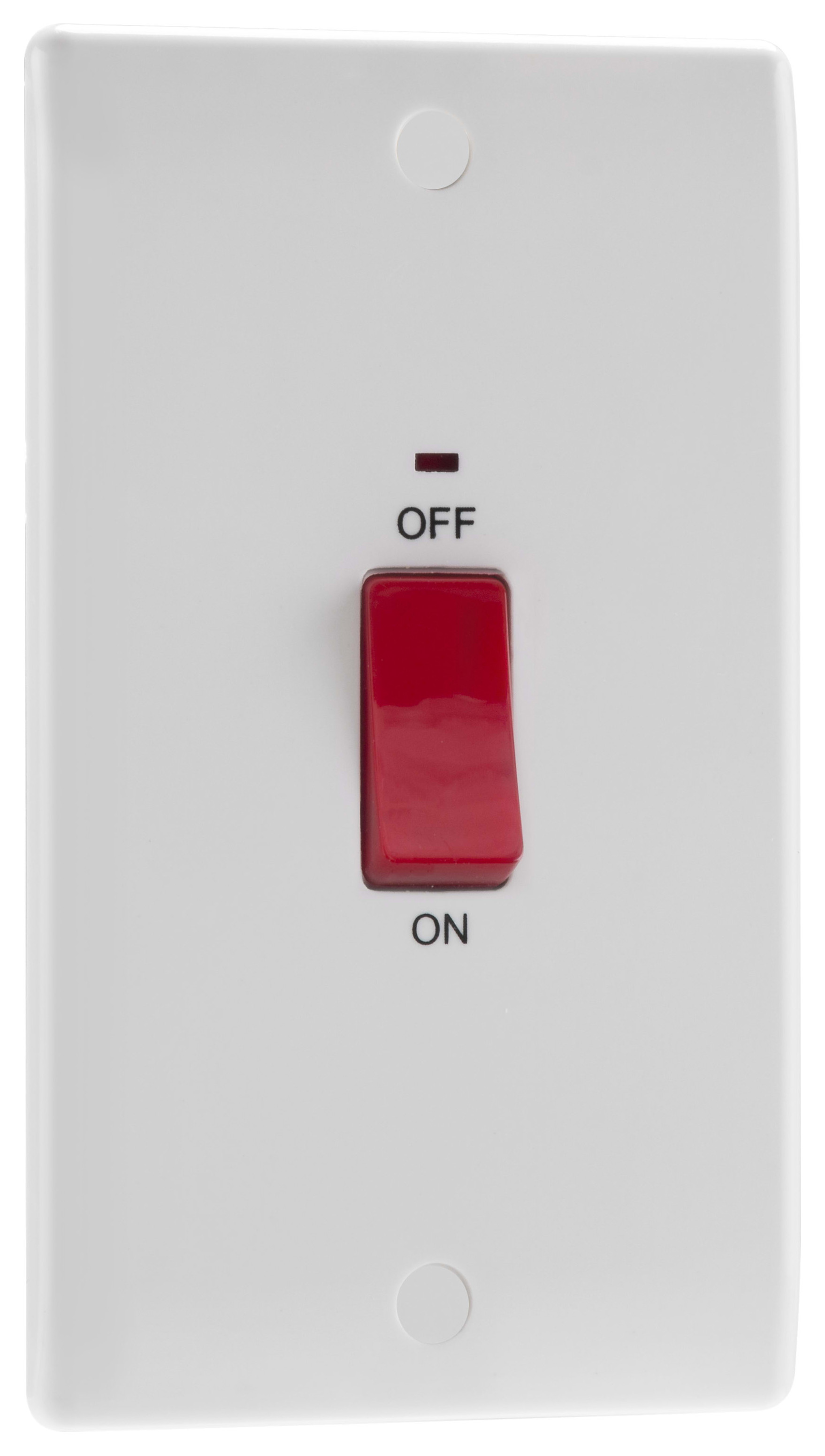 BG Slimline 45A Rectangular Cooker Control Unit with Power Indicator - White