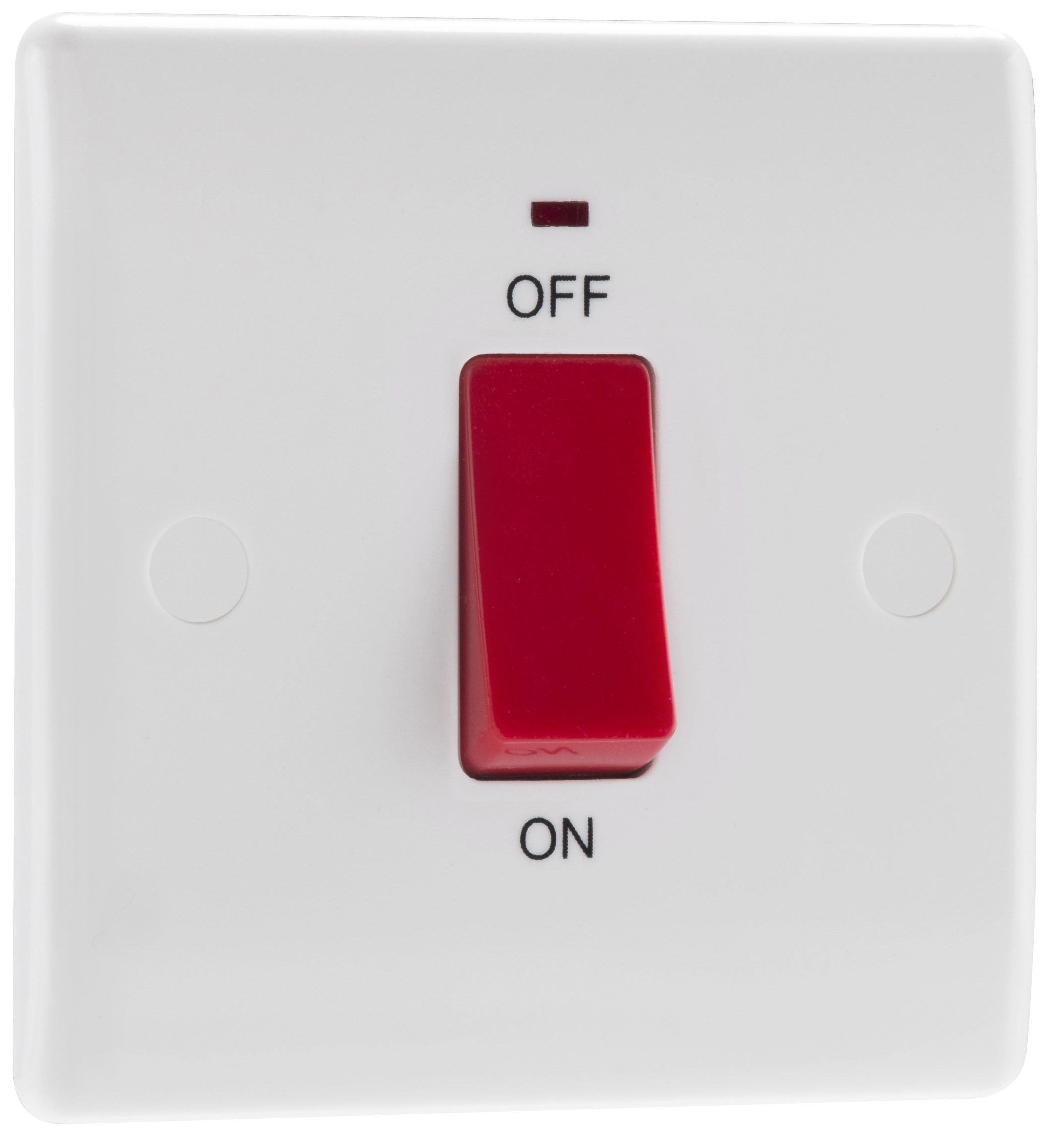 BG Slimline 45A Square Cooker Control Unit with Power Indicator - White