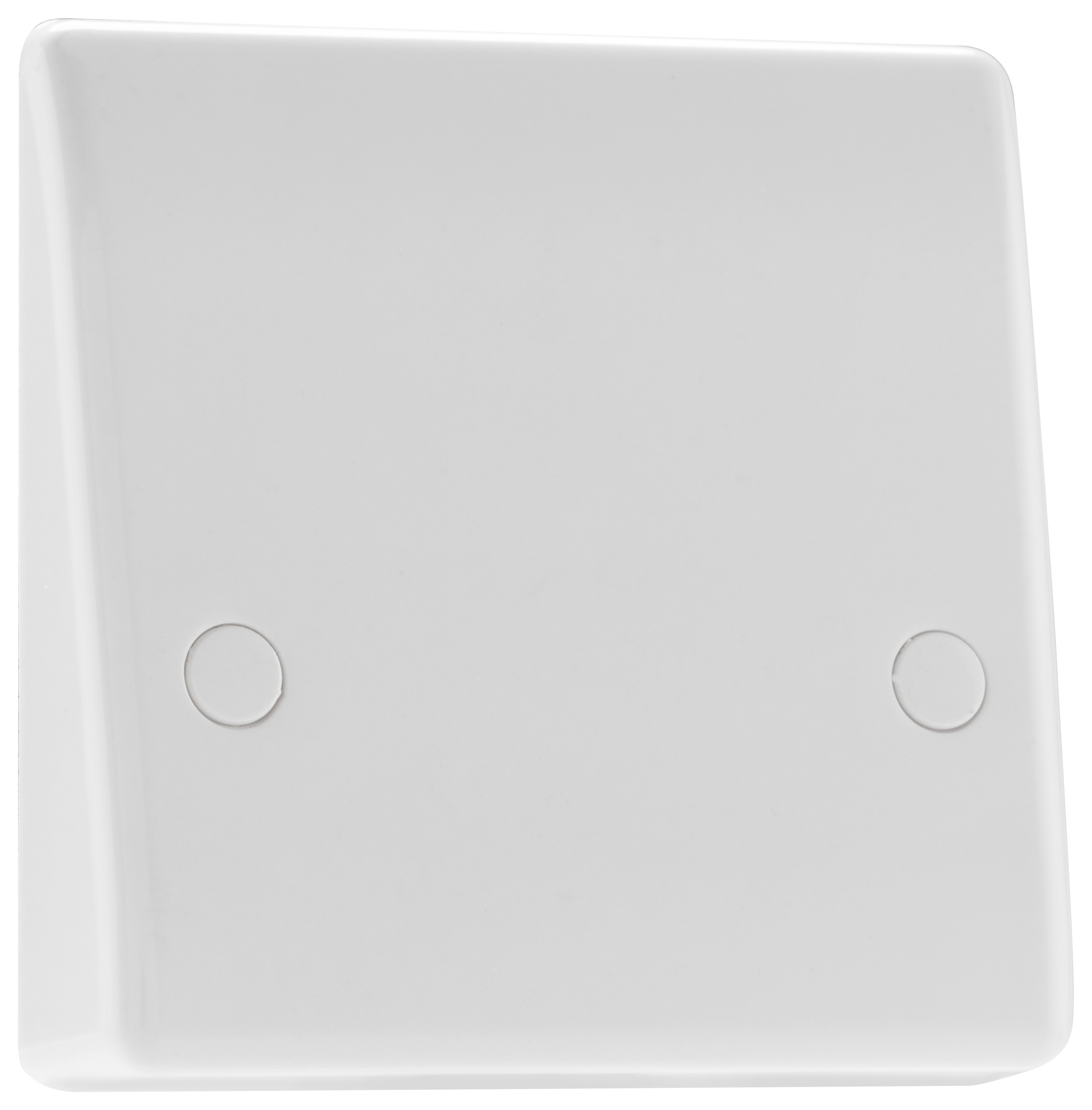 BG Slimline 45A White Cooker Flex Outlet Plate Bottom Entry