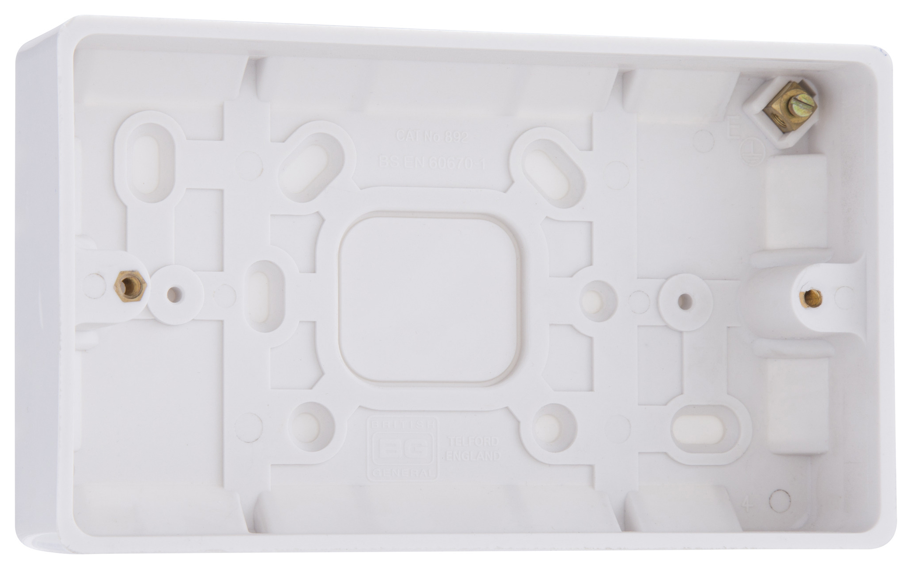 BG 2 Gang White Surface Pattress Box - 32mm