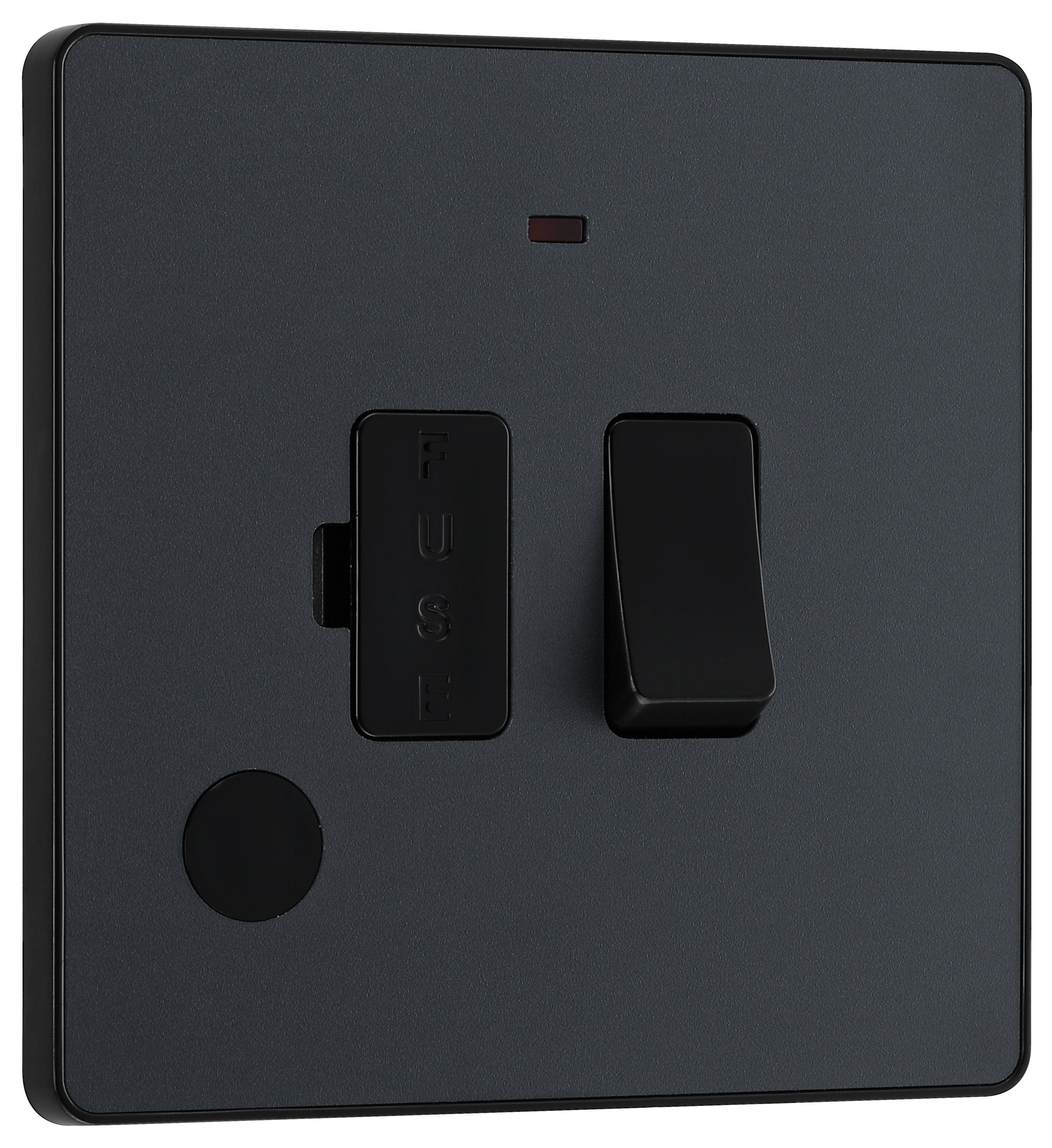 Image of BG Evolve 13A Switched Fused Connection Unit with Power Led Indicator & Flex Outlet - Matt Grey