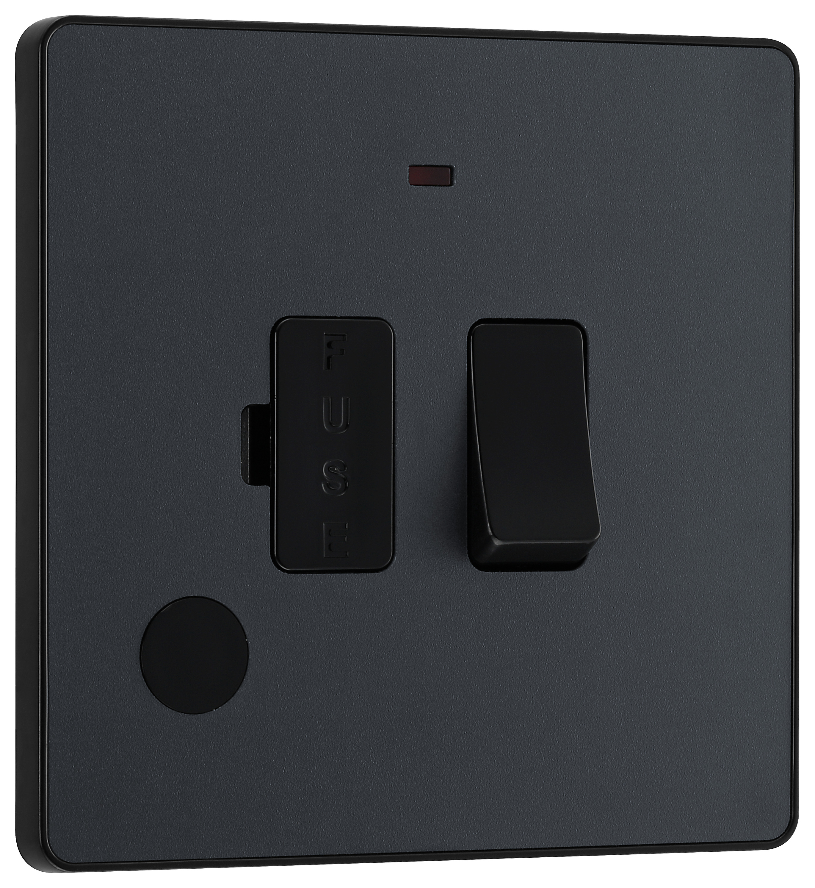 BG Evolve 13A Switched Fused Connection Unit with Power Led Indicator & Flex Outlet - Matt Grey