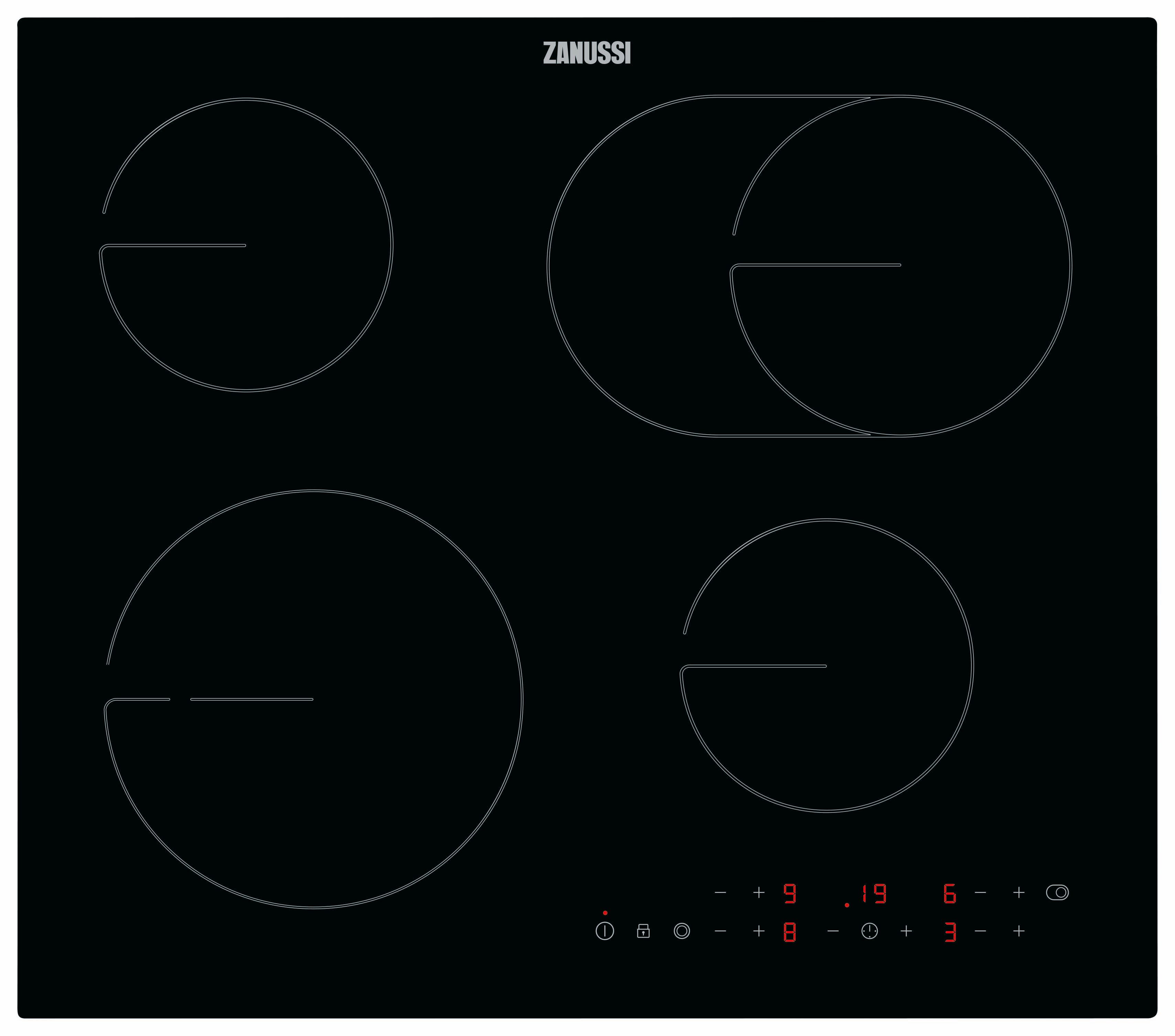 Zanussi ZHRN643K 60cm Ceramic Hob - Black