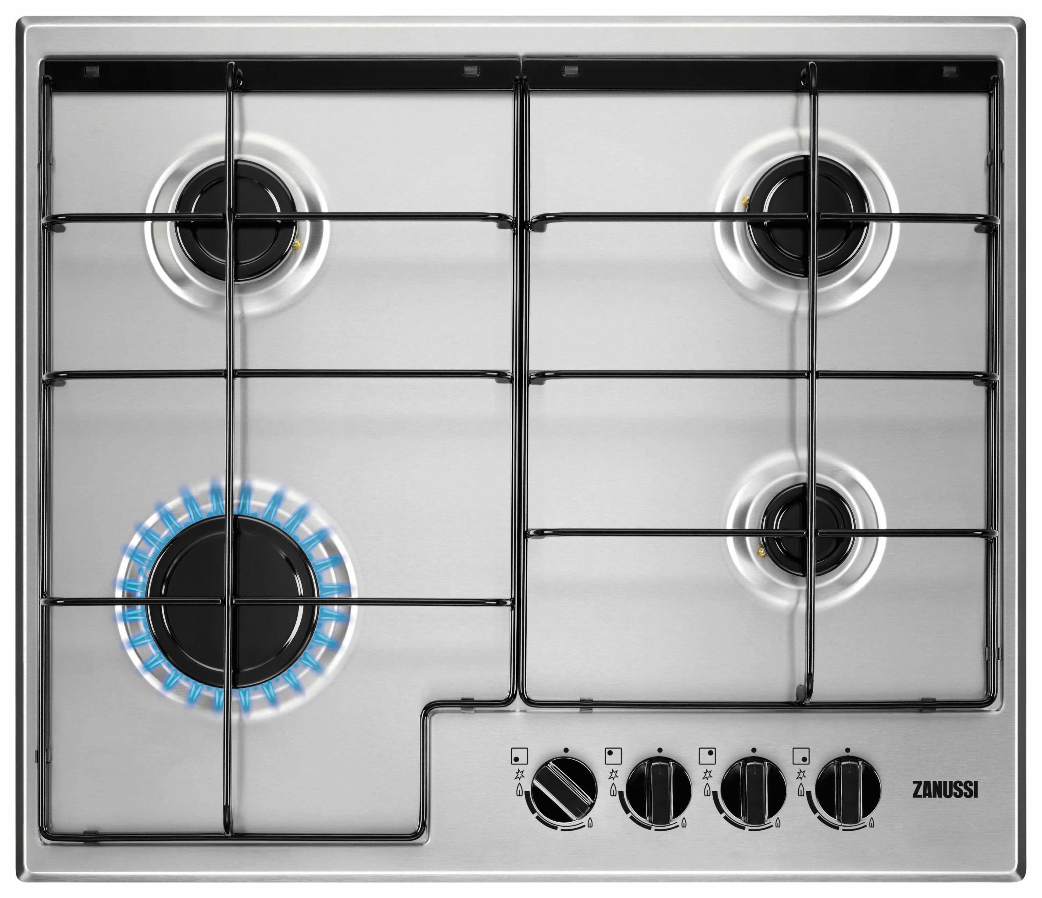 Zanussi ZGNN642X Stainless Steel Gas Hob - 60cm