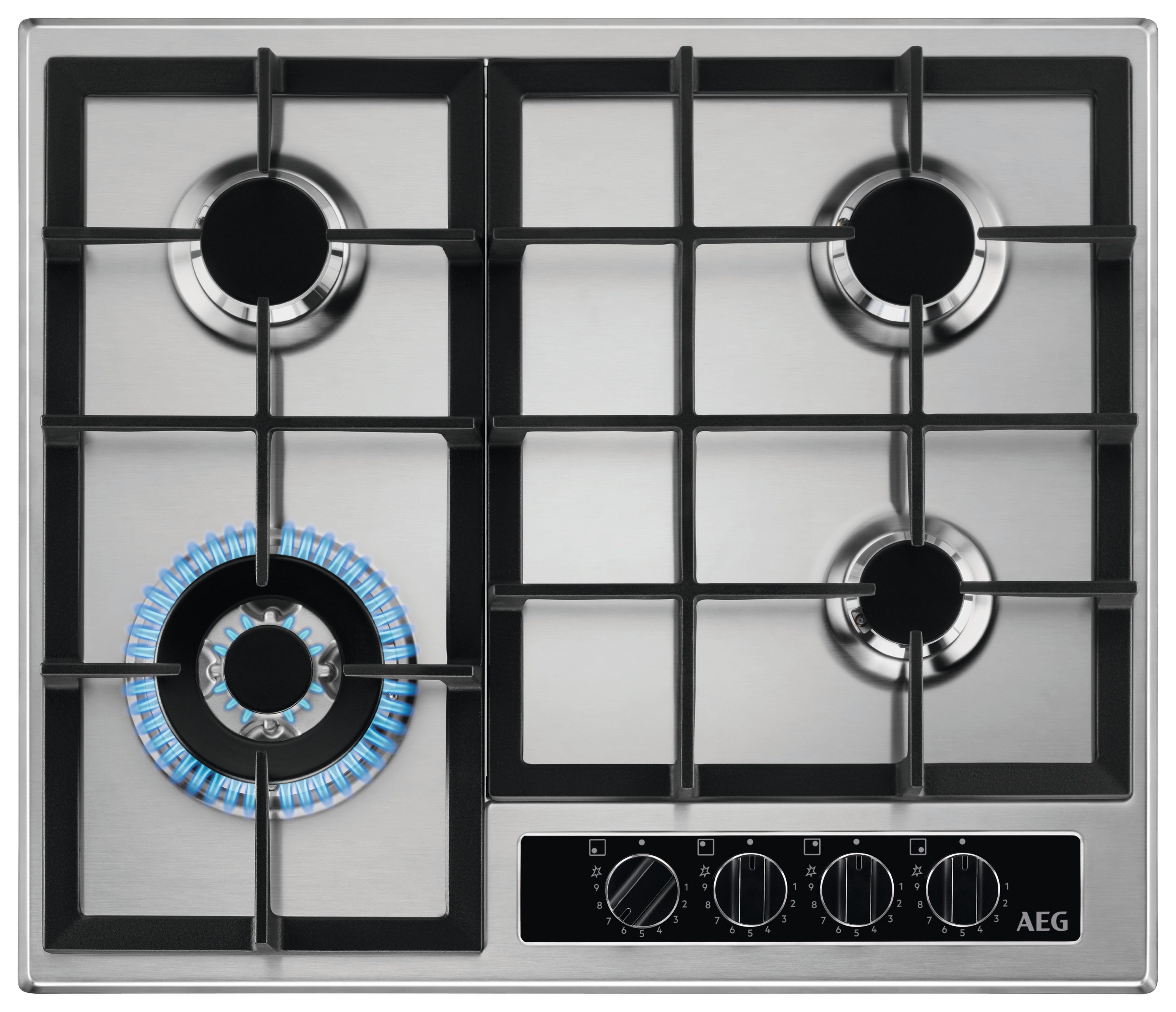 AEG HGB64420YM Stainless Steel Gas Hob - 60cm