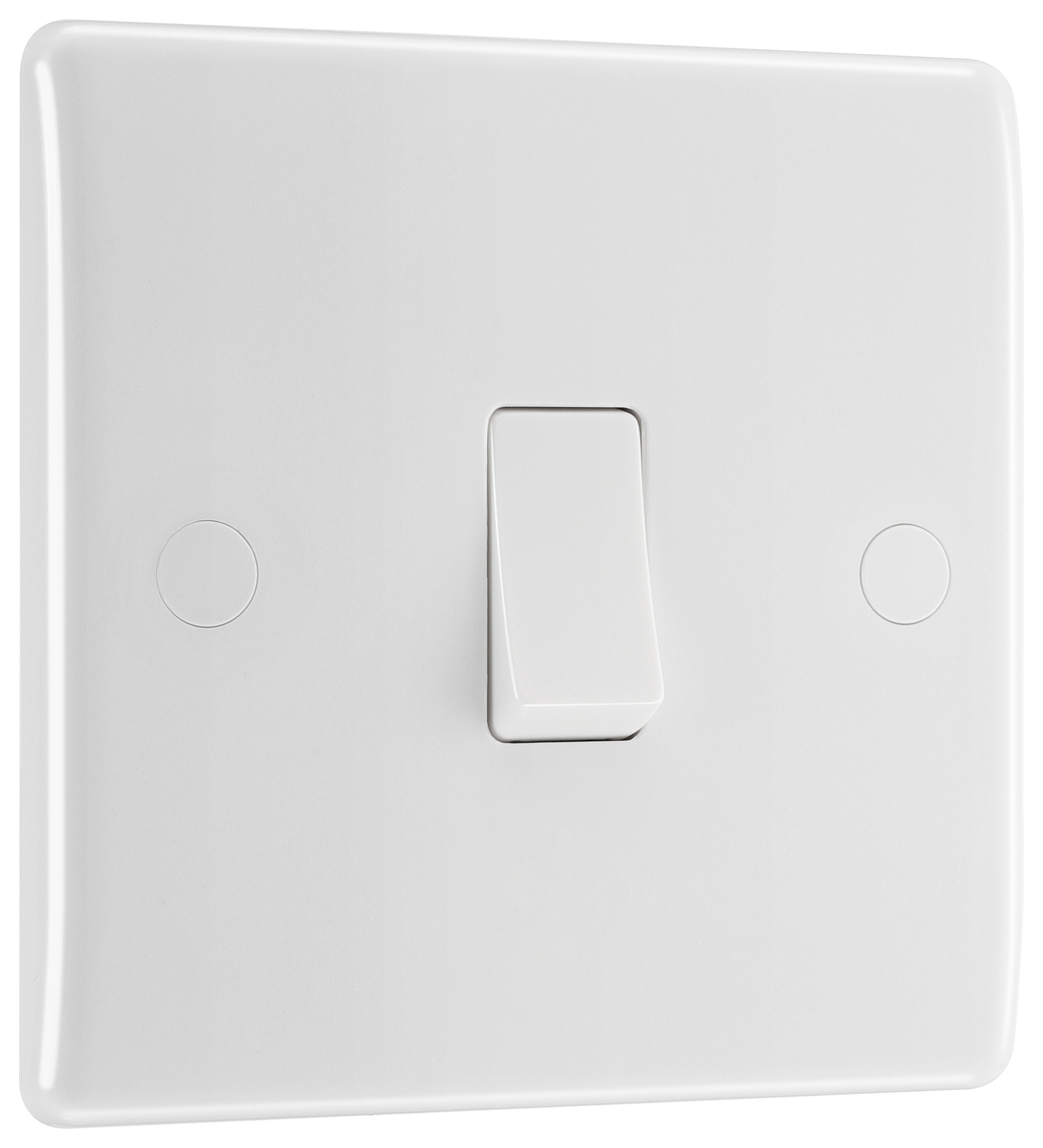 BG Slimline 20Ax 1 Gang Single Switch - White