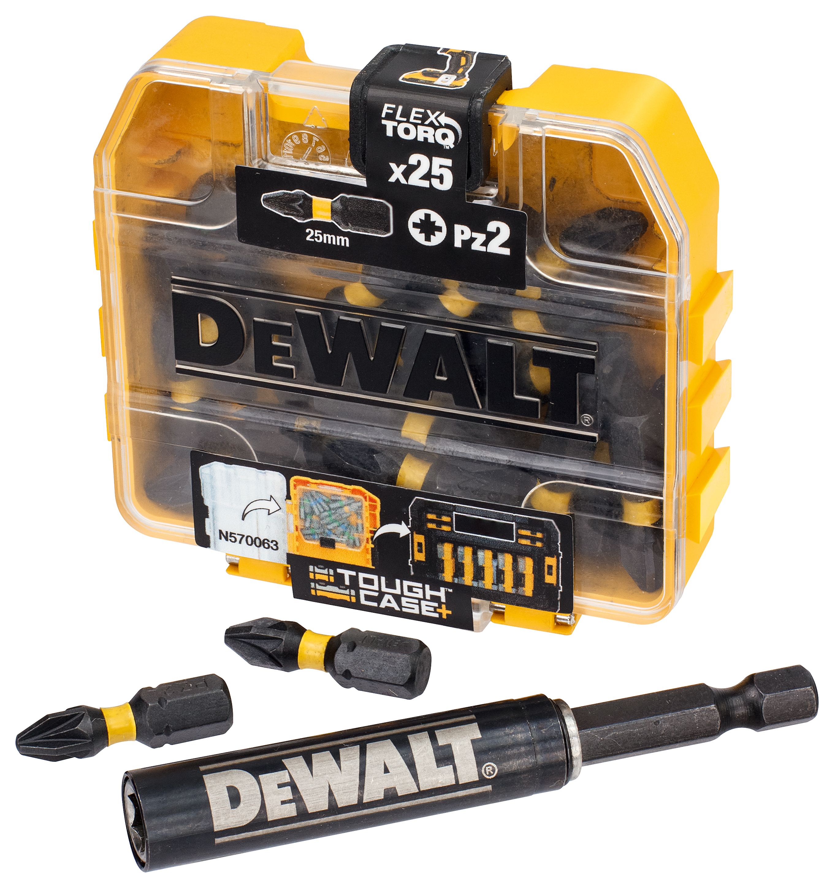 Image of DEWALT DT70564T-QZ IR Torsion 26 Piece PZ2 Tic Tac & Bit Holder Set