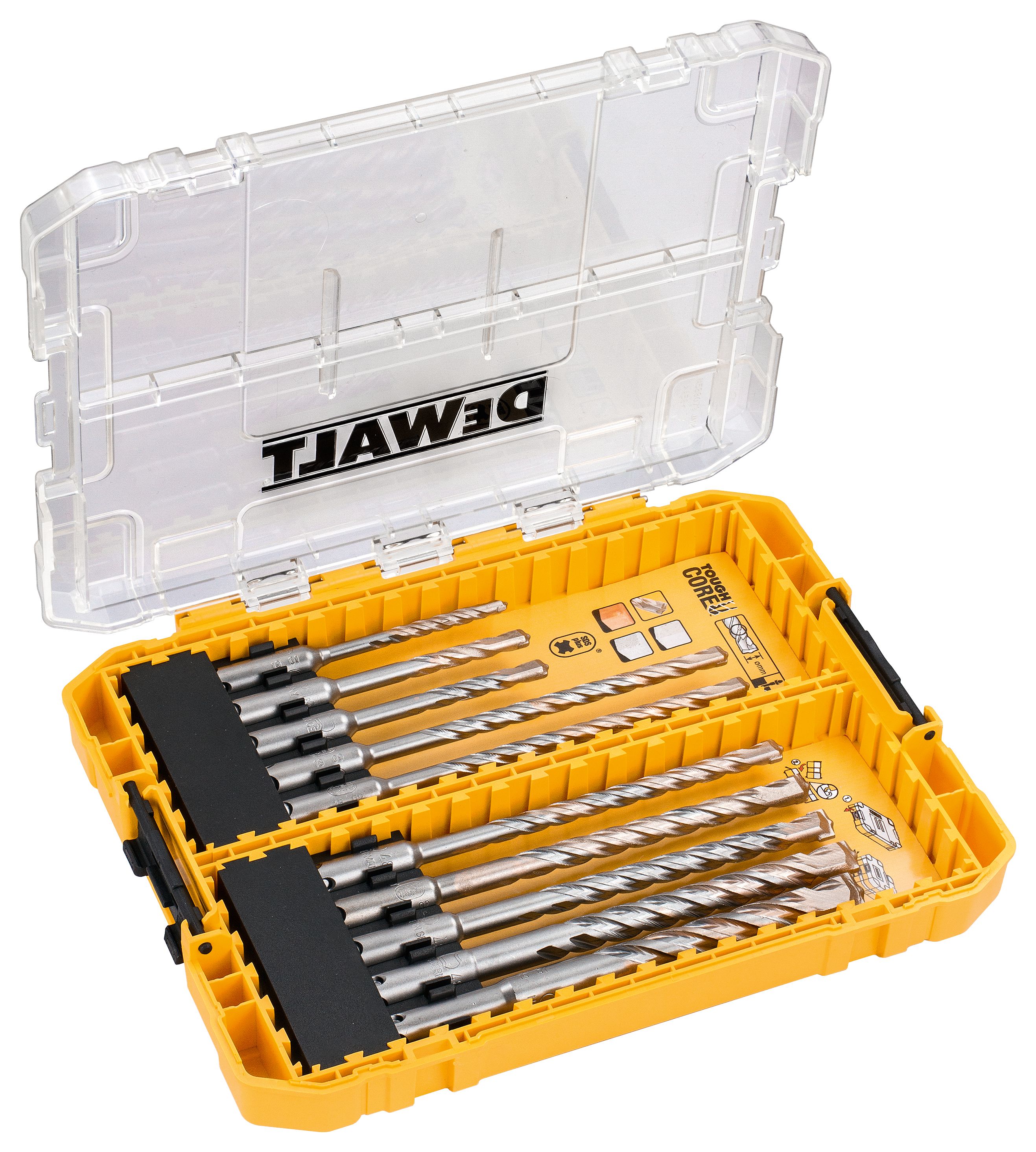 Image of DEWALT DT70753-QZ 10 Piece SDS+ Extreme Masonry Drill Bit Set