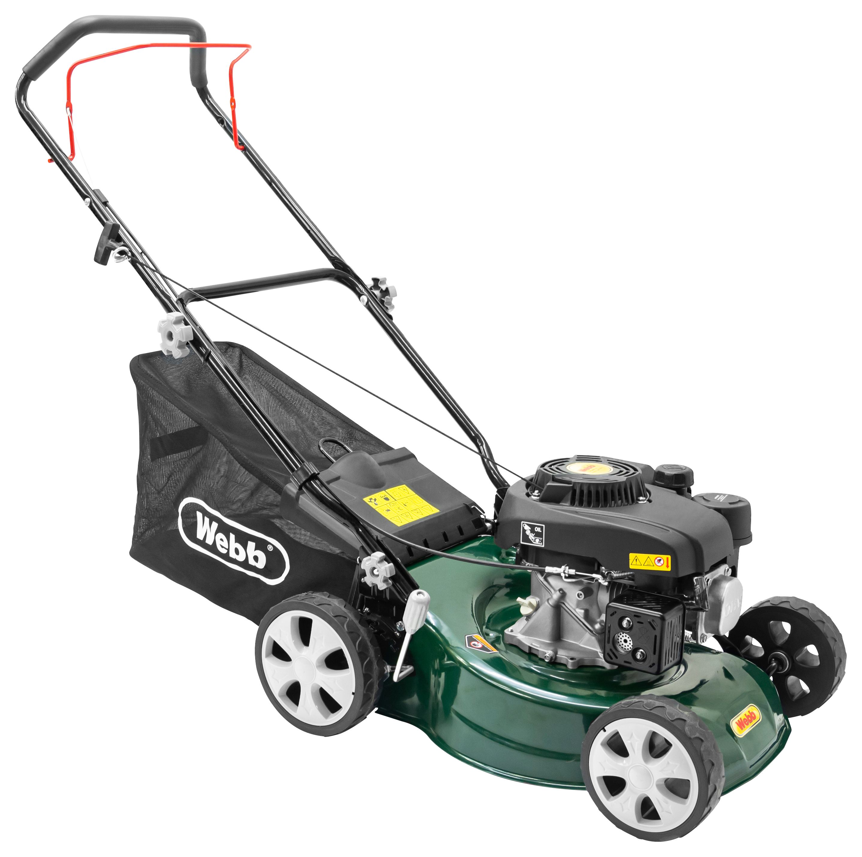 The Webb WER410HP Petrol Rotary Lawn Mower -