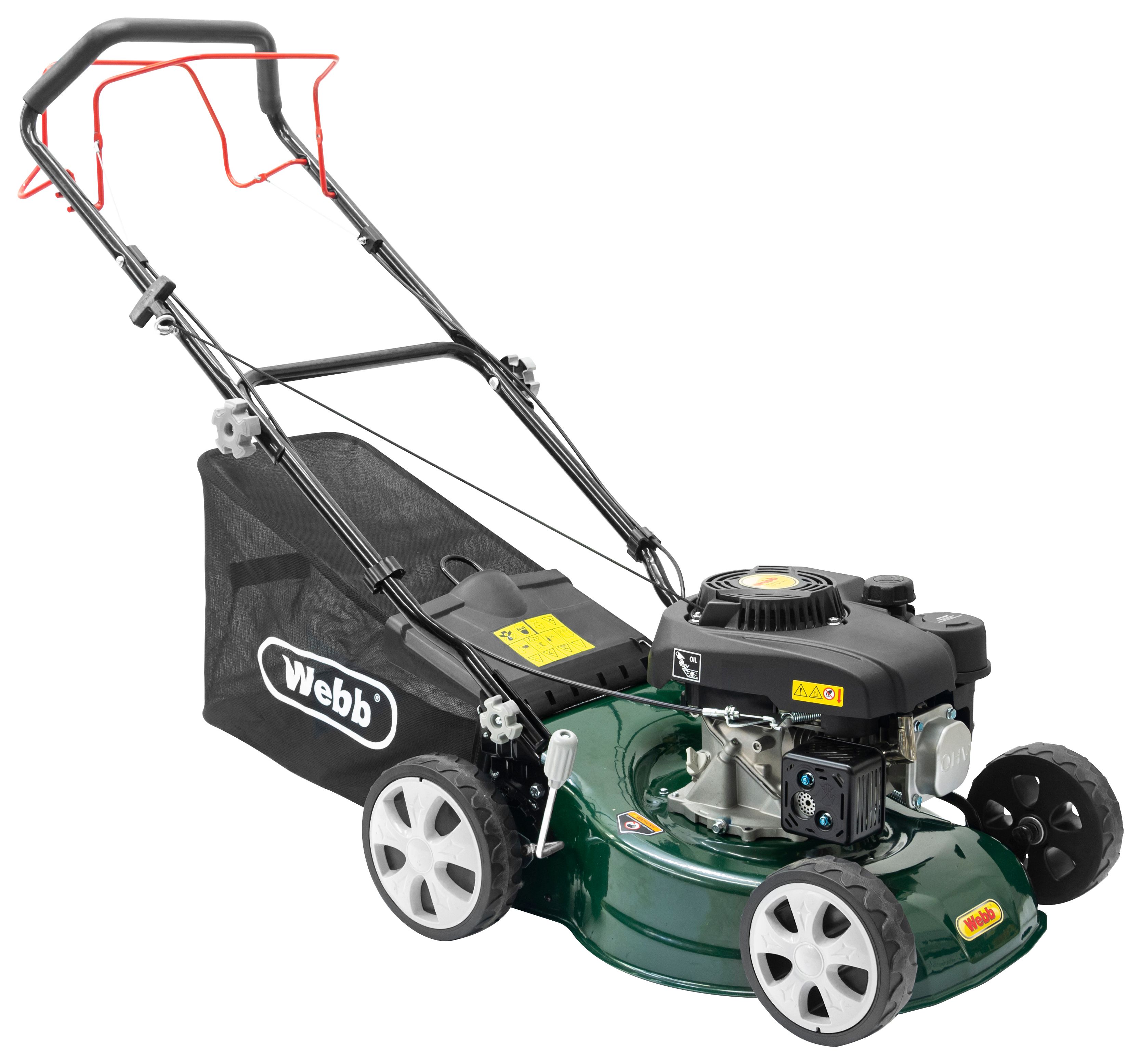 The Webb WER410SP Self Propelled Petrol Rotary Lawn Mower - 41cm / 16in