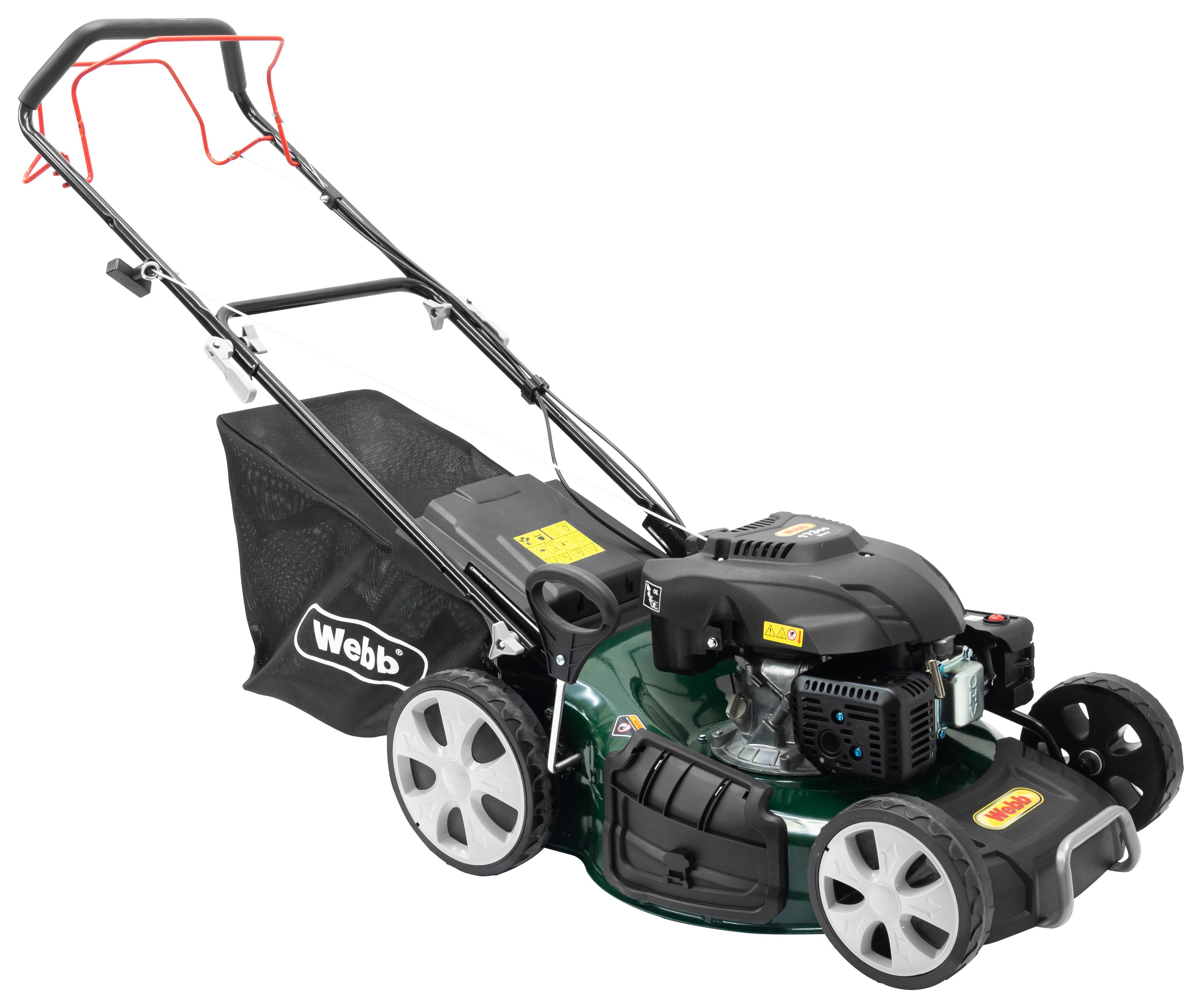 The Webb WER510SP Self Propelled Petrol Rotary Lawn