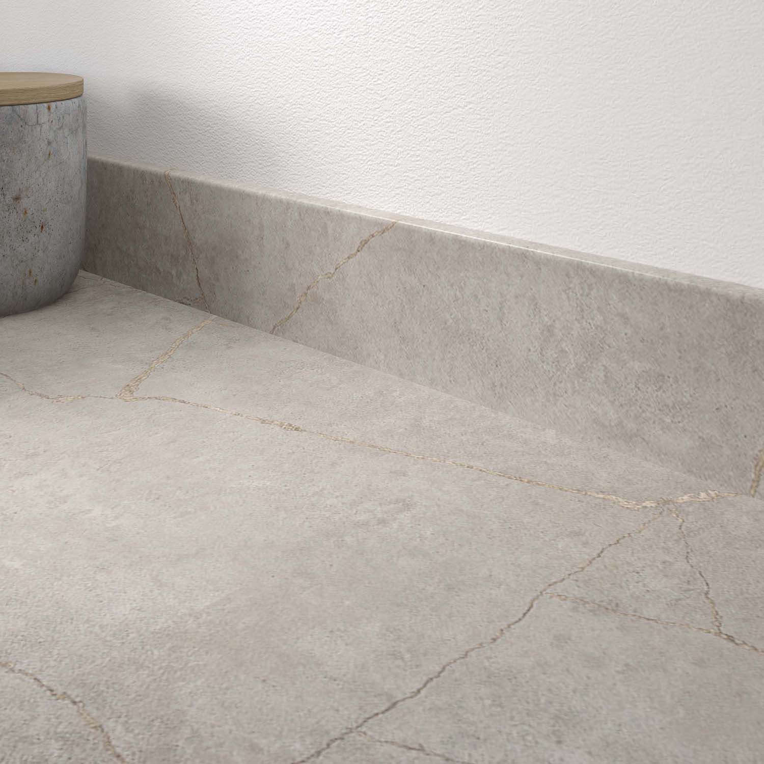 Image of Wickes Square Edge Upstand - Minos Stone - 70 x 12mm x 3m