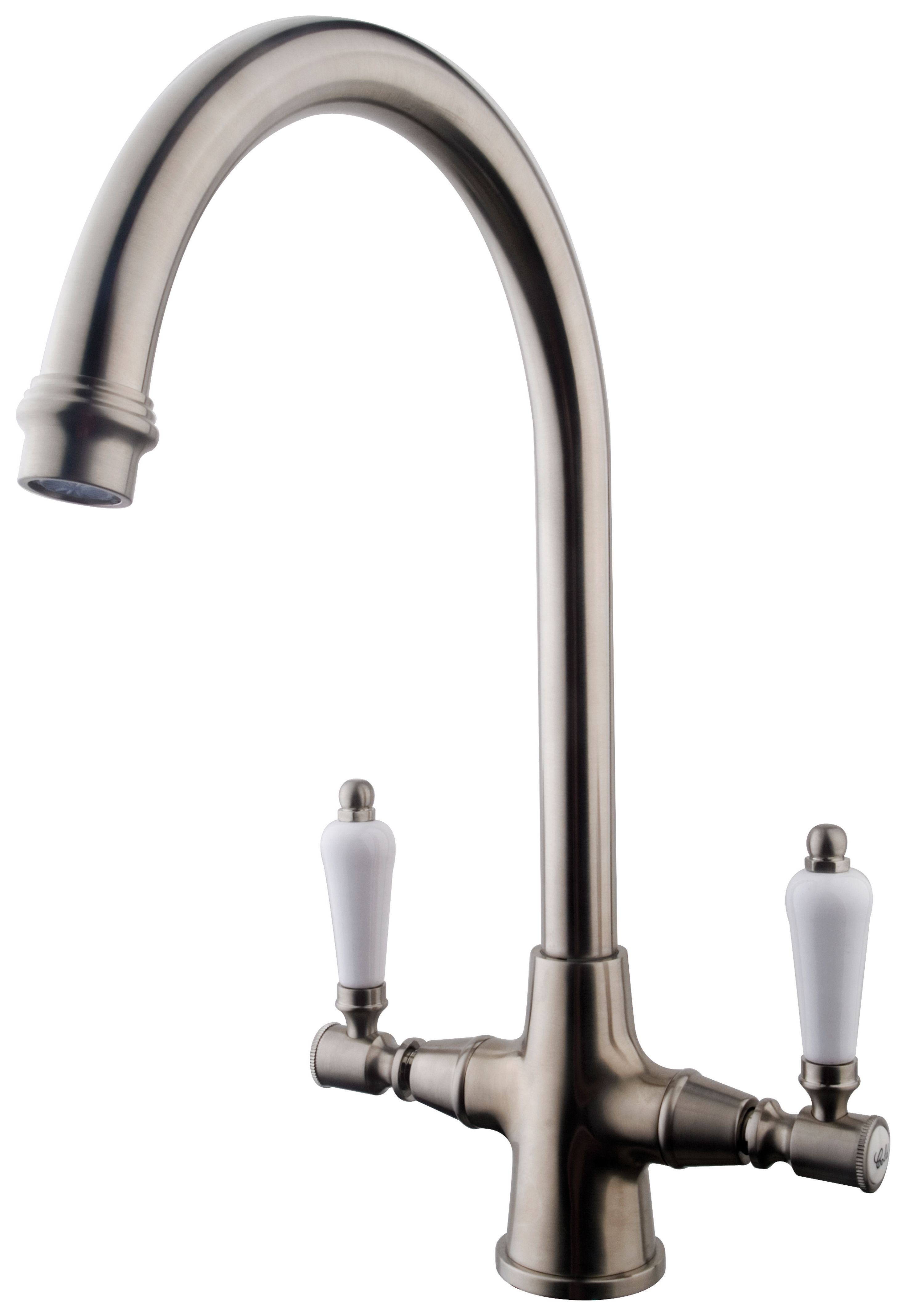 Wickes Zores Monobloc Mixer Tap - Brushed