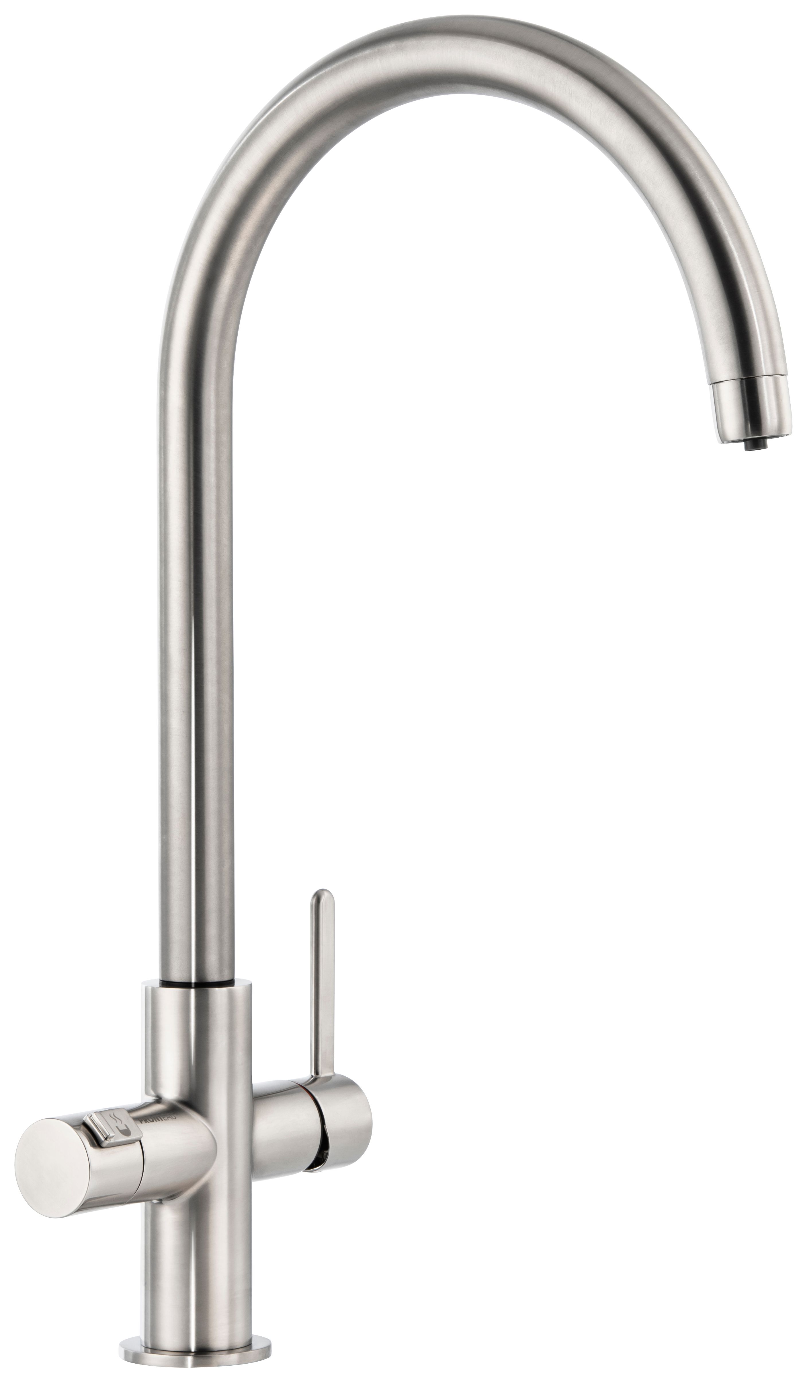 Abode Prothia 3 in 1 Hot Water Kitchen Tap - Nickel