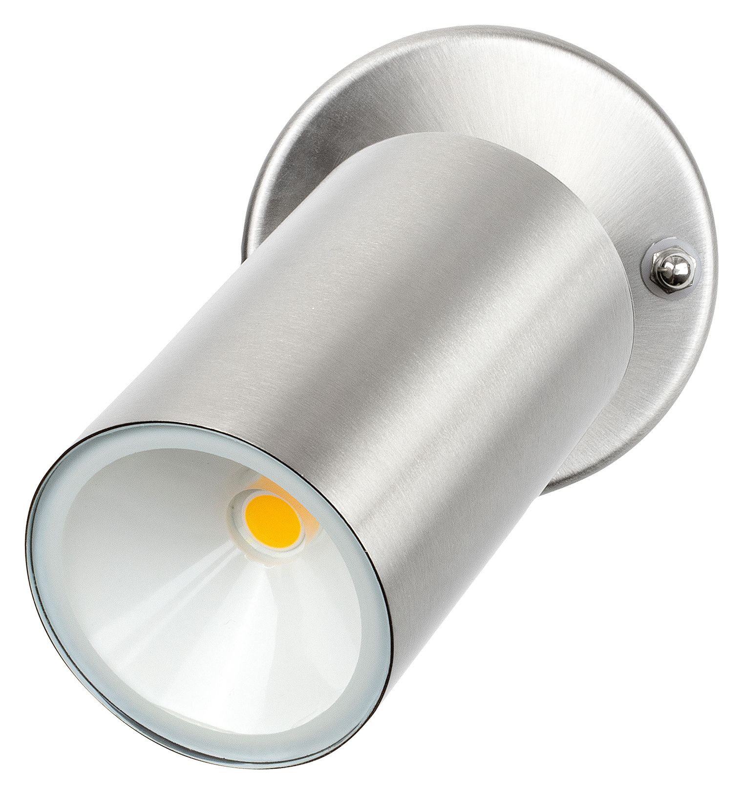 Image of Luceco LED Single Head Stainless Steel Adjustable Wall Light 4W 300LM 3000K