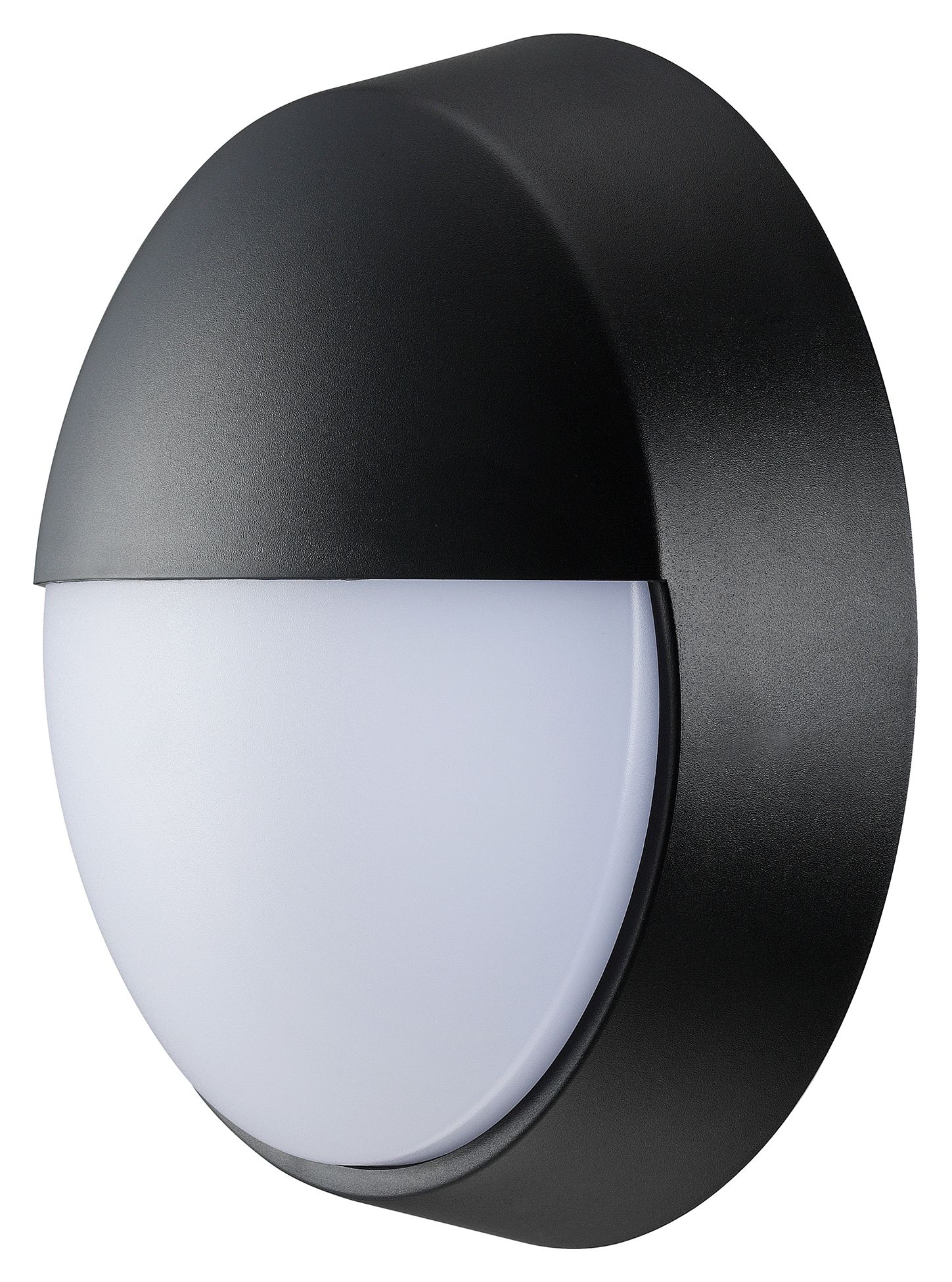 Luceco Eco Round Bulkhead Eyelid IP54 Supplied Black and White Trim 400LM 10W 4000K