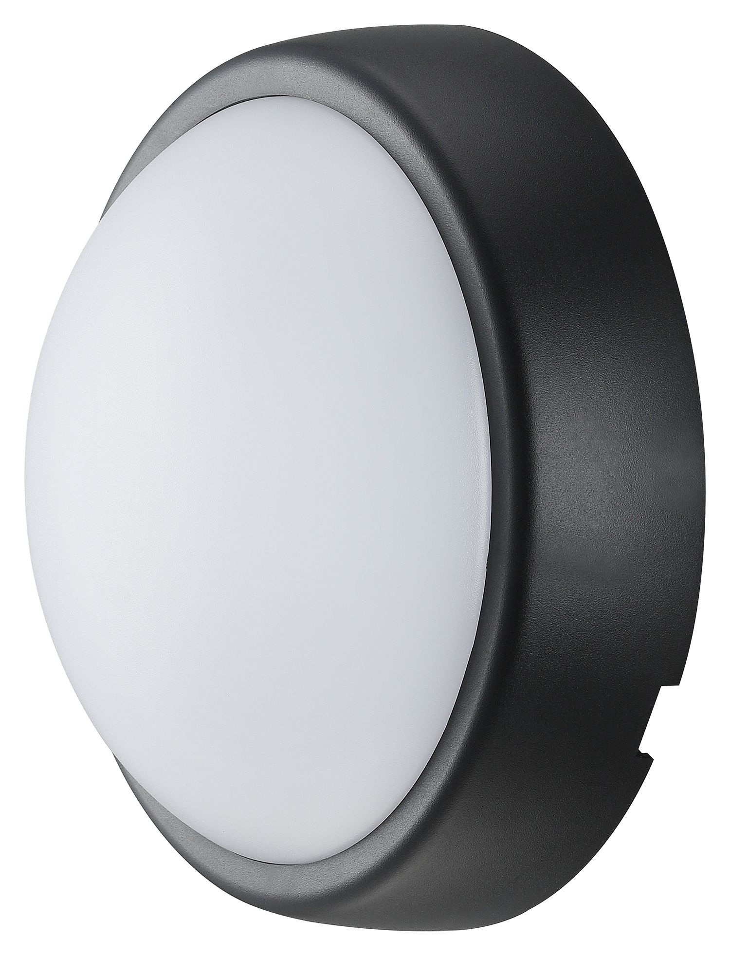 Image of Luceco Eco Mini Round Bulkhead IP54 Supplied Black and White Trim 450LM 5.5W 4000K