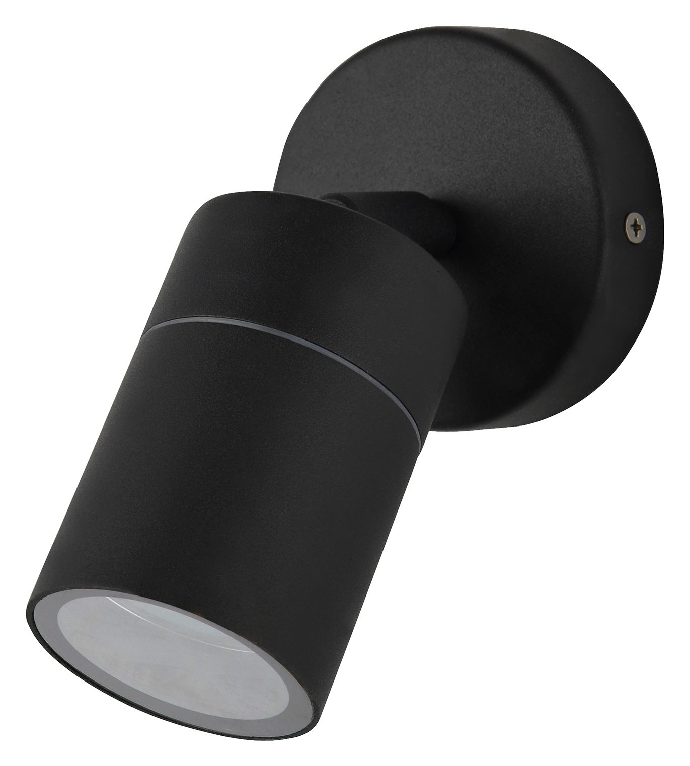 Zinc Leto Adjustable GU10 Black Wall Light