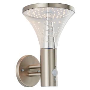 Saxby Toko Outdoor Solar Wall Light - Brushed Stainless Steel