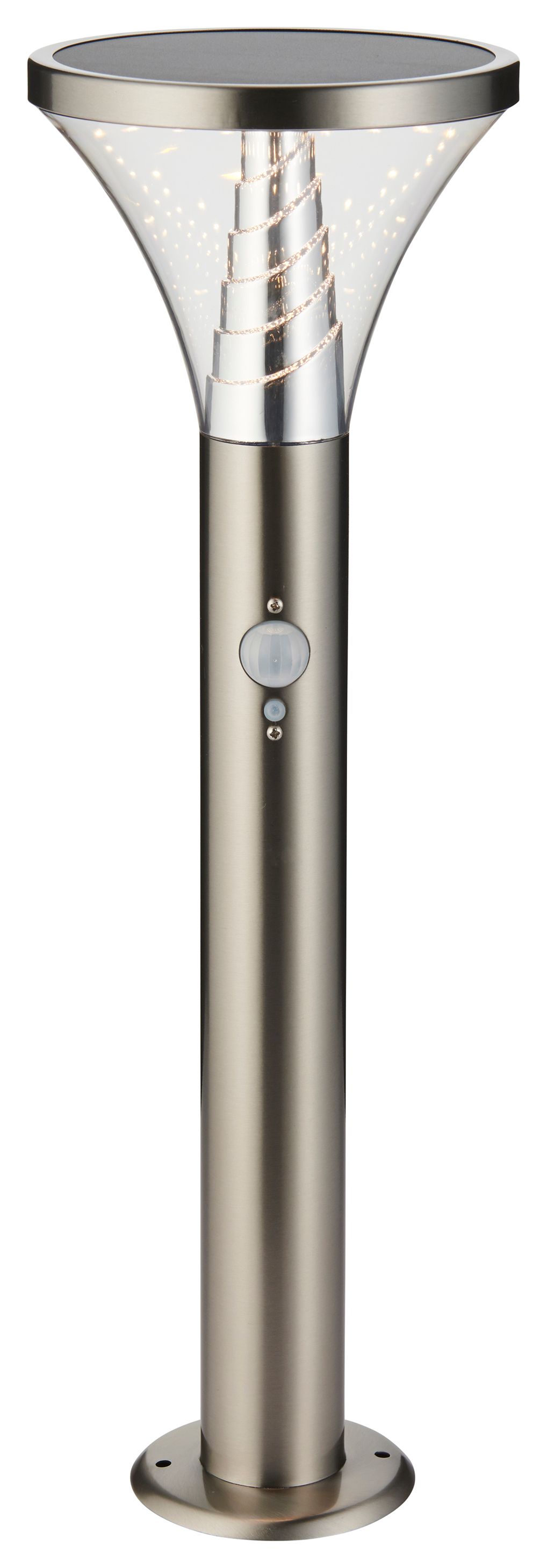 Image of Saxby Toko Outdoor Solar Post Light - Brushed Stainless Steel