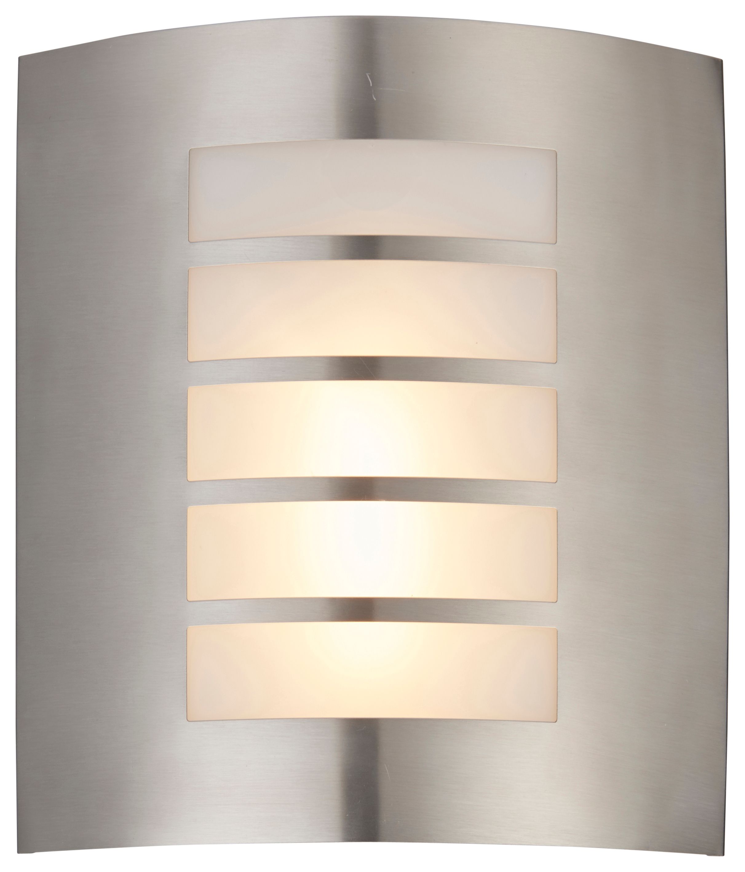 Saxby Reel Brushed Stainless Steel & Opal Polycarbonate Wall Light