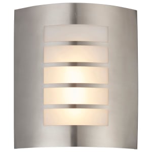 Saxby Reel Brushed Stainless Steel & Opal Polycarbonate Wall Light