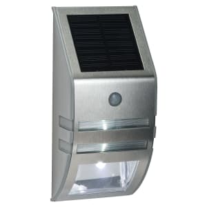 Saxby Willow Solar Polycarbonate Outdoor Wall Light - Polished Stainless Steel & Clear